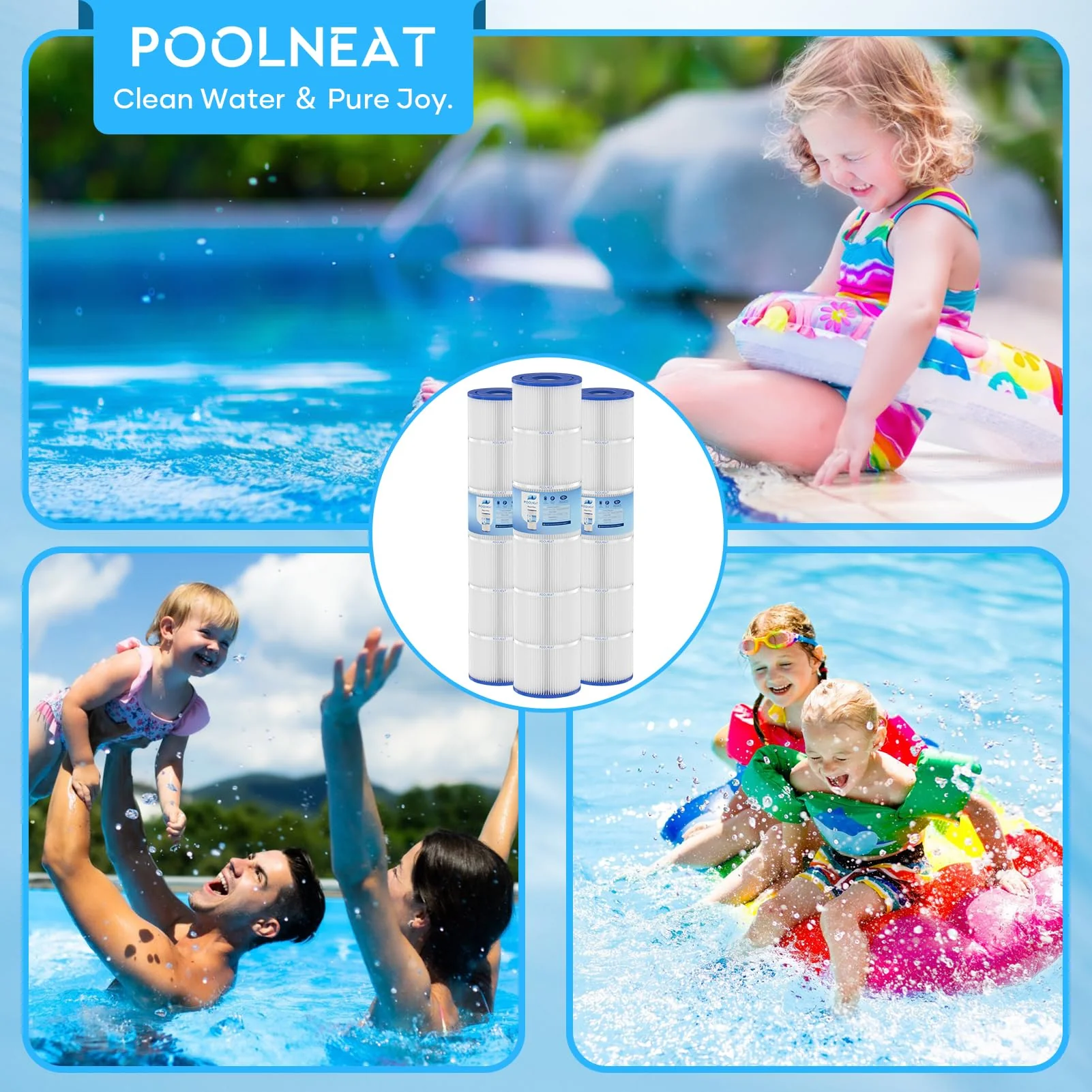 PA106-PAK4 Pool Filter Replacement for Hayward C4030,C4020,C4025,Unicel C-7488,PA106,FC-1226,CX880XRE,C4020,Ultral-A1,FC-6430,106Sq. ft,4Packs - Image 3