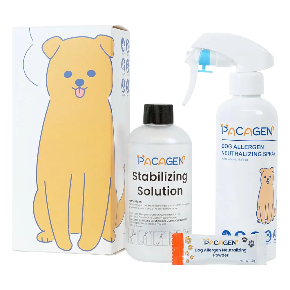Pacagen Dog Allergen Neutralizing Spray for Humans - Perfect for Home Use, Immediate Results, Easy to Use, and Pet Friendly - A Few Sprays Away from A Clear Day
