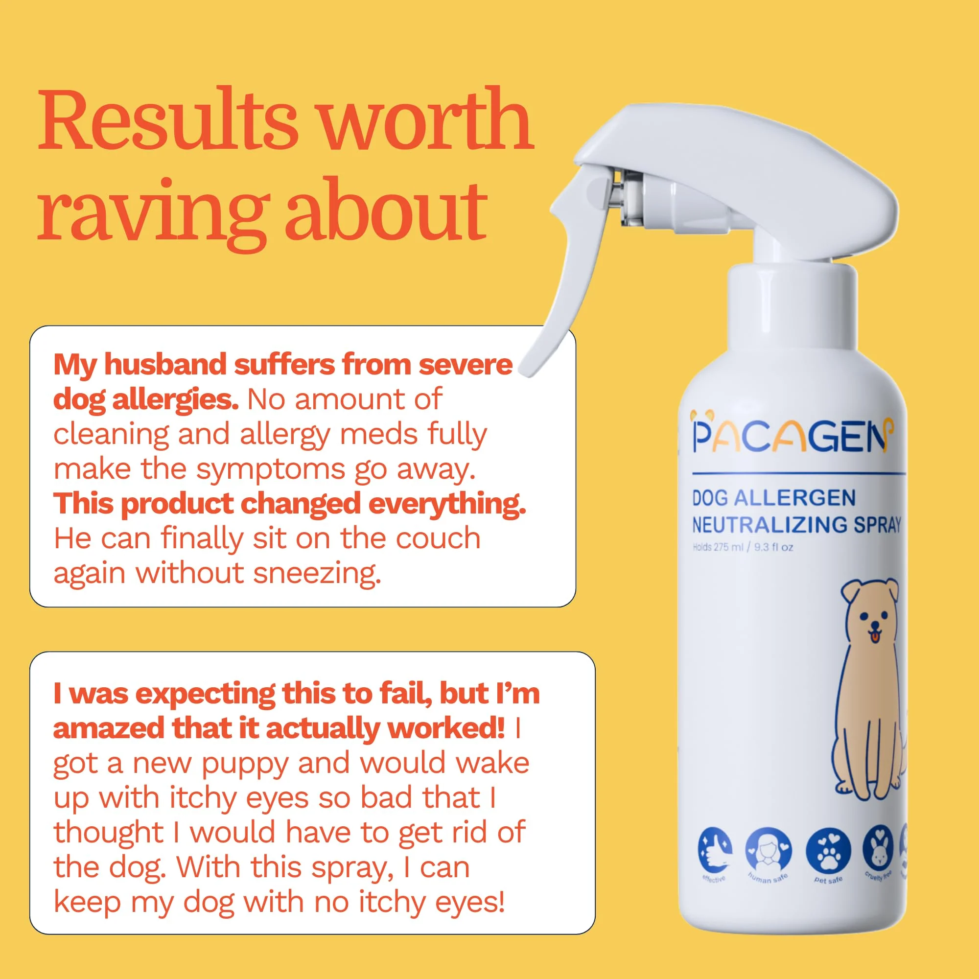 Pacagen Dog Allergen Neutralizing Spray for Humans - Perfect for Home Use, Immediate Results, Easy to Use, and Pet Friendly - A Few Sprays Away from A Clear Day - Image 3