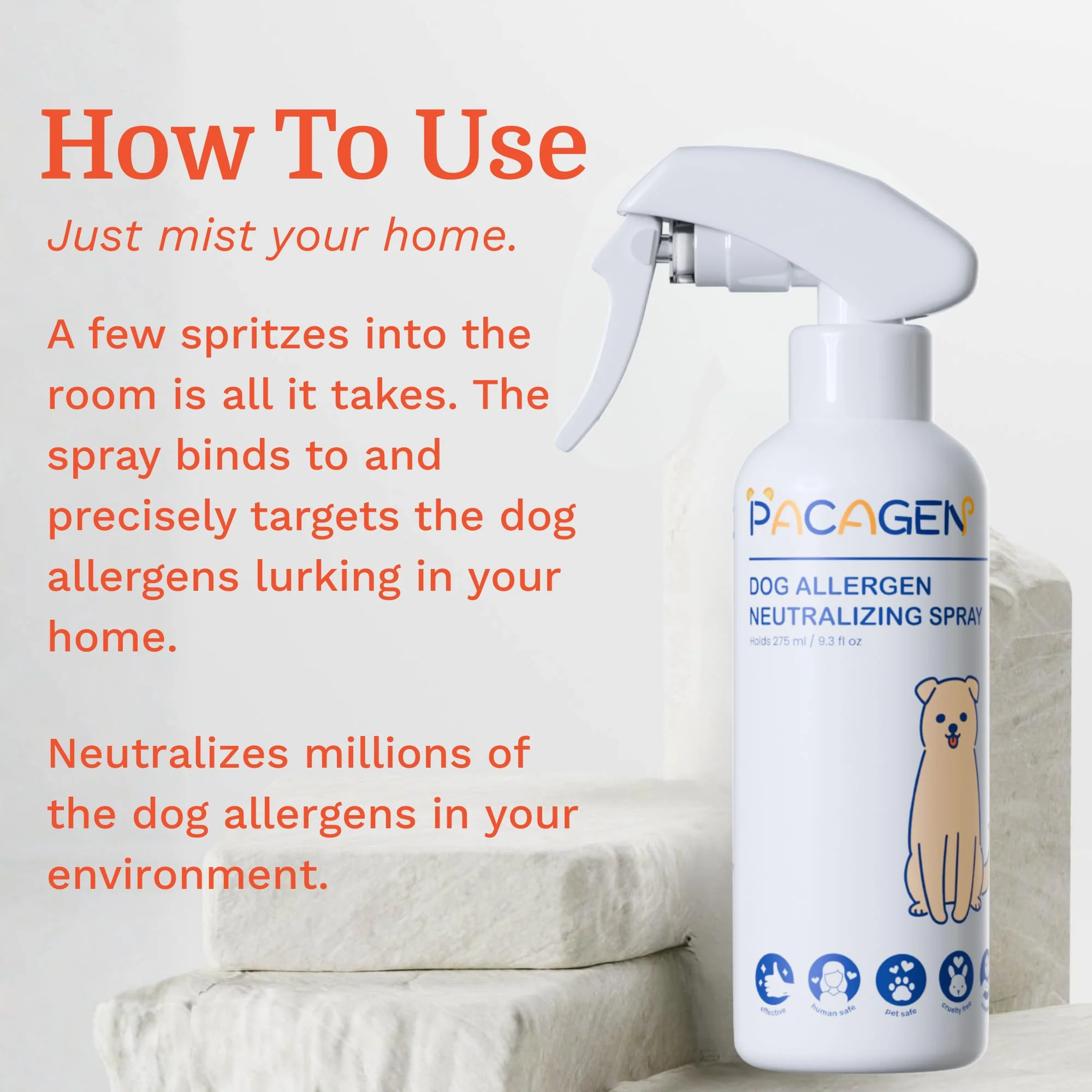 Pacagen Dog Allergen Neutralizing Spray for Humans - Perfect for Home Use, Immediate Results, Easy to Use, and Pet Friendly - A Few Sprays Away from A Clear Day - Image 6