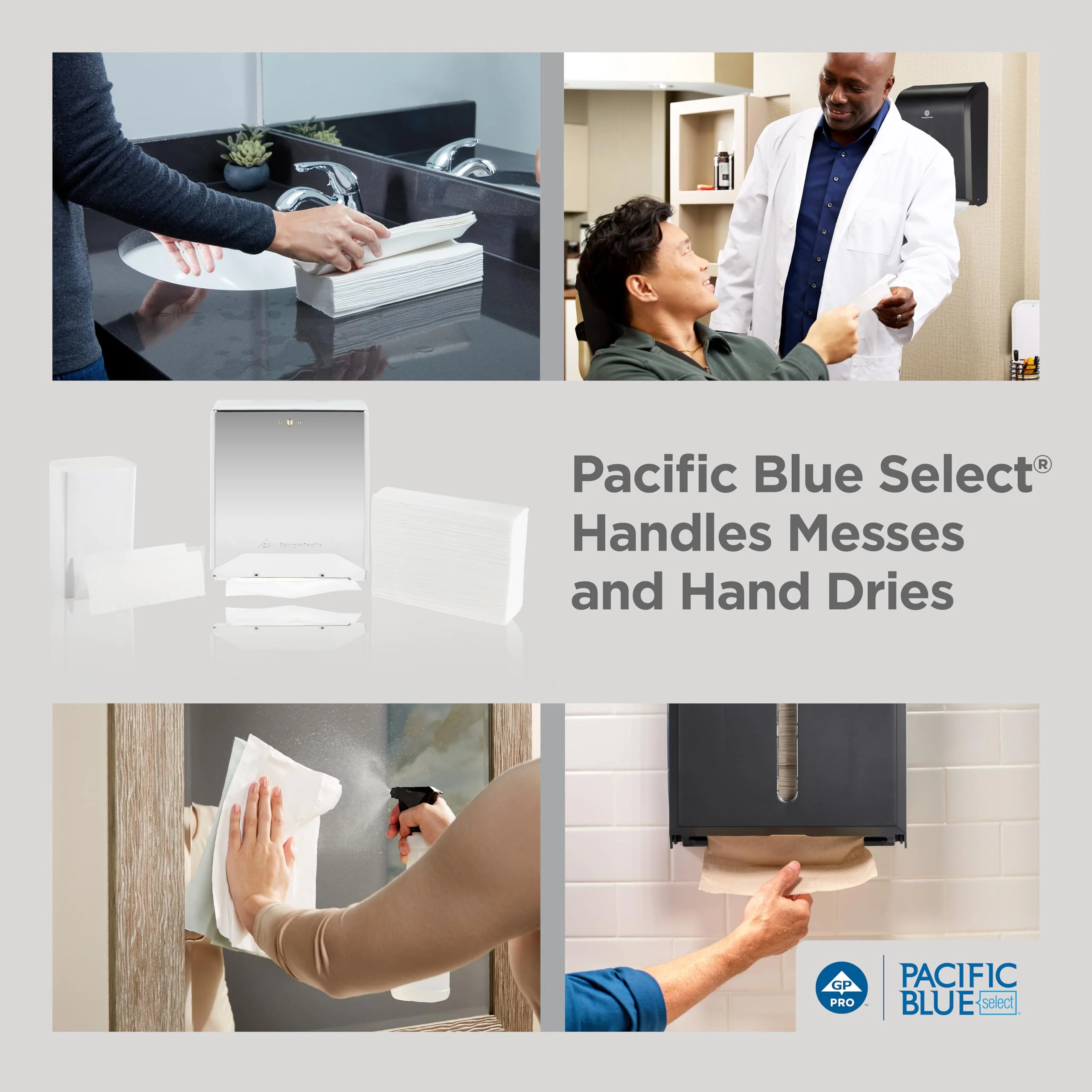 Pacific Blue Select Multifold Premium 2-Ply Paper Towels (Previously Branded Signature) by GP PRO (Georgia-Pacific), White, 21000, 125 Paper Towels Per Pack, 16 Packs Per Case - Image 9