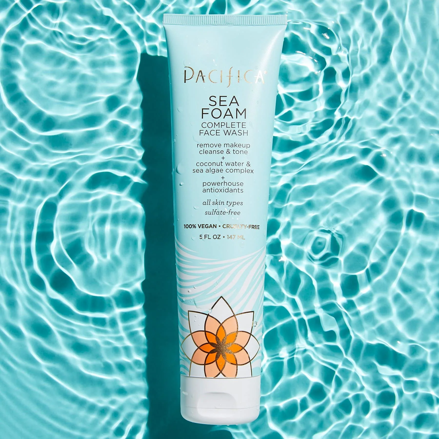 Pacifica Beauty Complete Face Wash, Gentle Daily Facial Cleanser for All Skin Types, Removes Makeup, Oil & Dirt, Sea Foam, 5 oz, 2 Pack - Image 5