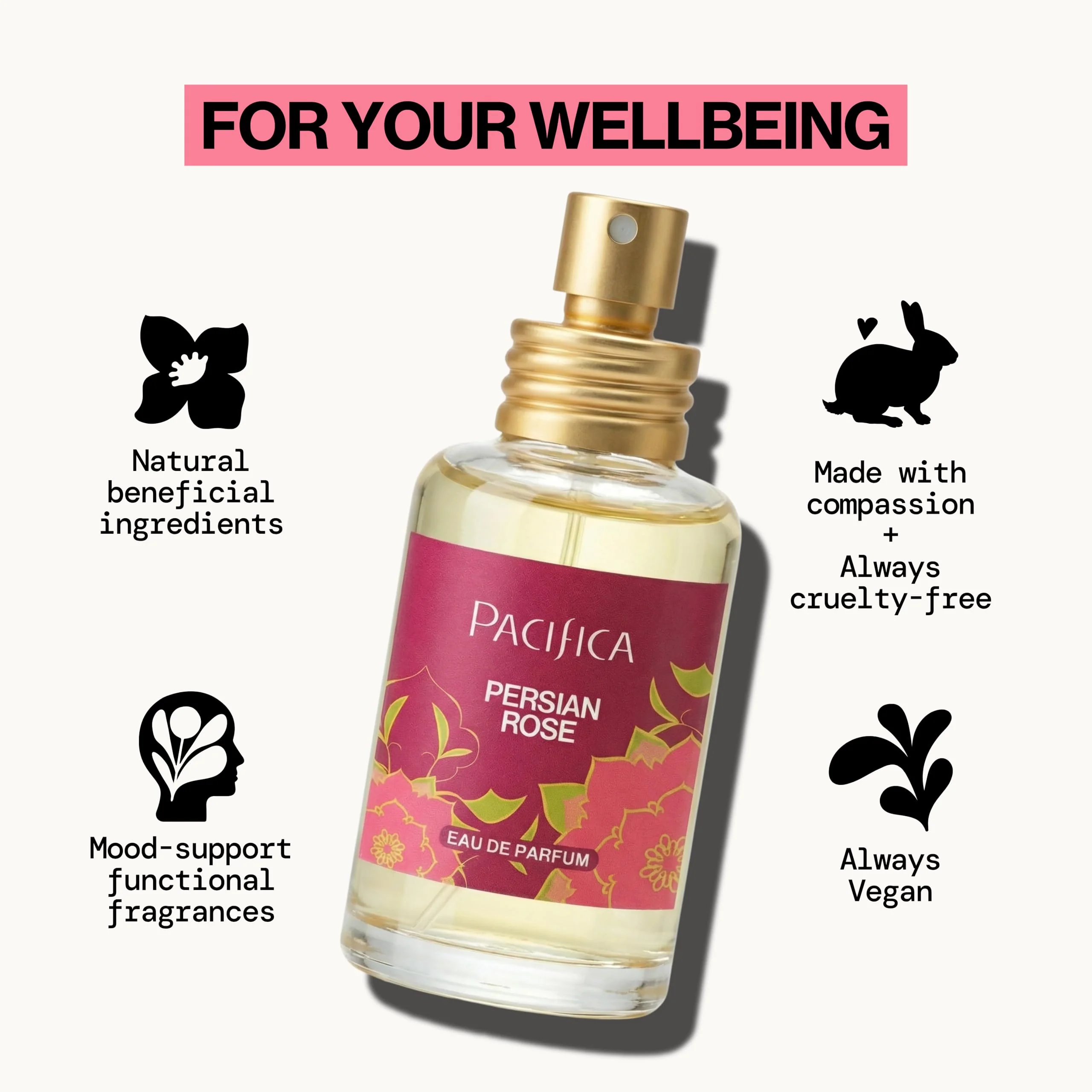 Pacifica Beauty, Persian Rose Clean Fragrance Spray Perfume, Made with Natural & Essential Oils, Fresh Rose Scent, Vegan + Cruelty Free, Phthalate-Free, Paraben-Free, Gifts for Her, 29 ml. 1 fl. oz - Image 9