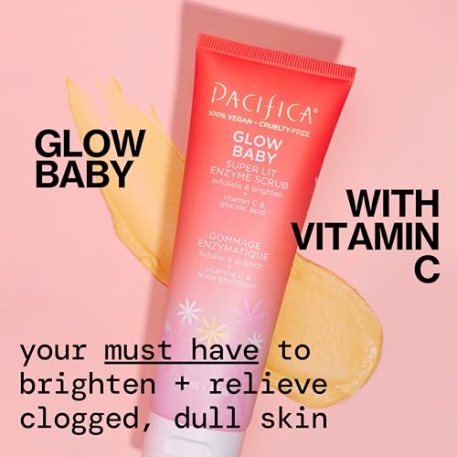 Pacifica Glow Baby Exfoliating Face Scrub, Brightening Enzyme Facial Cleanser w/ Vitamin C & Glycolic Acid for Radiant Smooth Skin, Unclogs Pores & Removes Dead Skin, Microbead-Free Vegan (4 fl oz) - Image 18