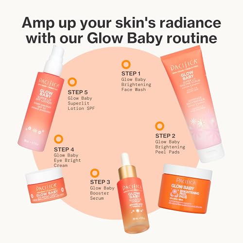 Pacifica Glow Baby Exfoliating Face Scrub, Brightening Enzyme Facial Cleanser w/ Vitamin C & Glycolic Acid for Radiant Smooth Skin, Unclogs Pores & Removes Dead Skin, Microbead-Free Vegan (4 fl oz) - Image 4