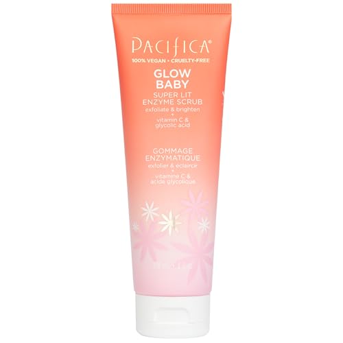 Pacifica Glow Baby Exfoliating Face Scrub, Brightening Enzyme Facial Cleanser w/ Vitamin C & Glycolic Acid for Radiant Smooth Skin, Unclogs Pores & Removes Dead Skin, Microbead-Free Vegan (4 fl oz) - Image 6
