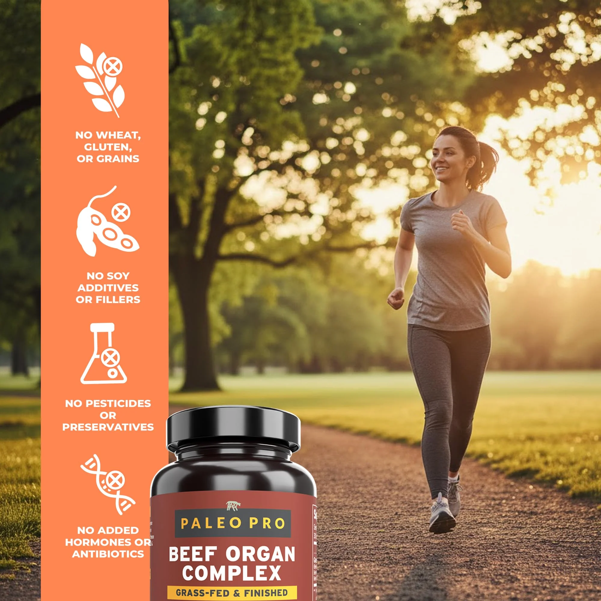 Paleo Pro O.G. Blend Premium Beef Organs Capsules, Kidney, Heart, Liver, Spleen and Pancreas from Grass Fed & Pastured Cows, Dietary Supplement, No GMO, 180 Capsules (Beef Organ Complex) - Image 5