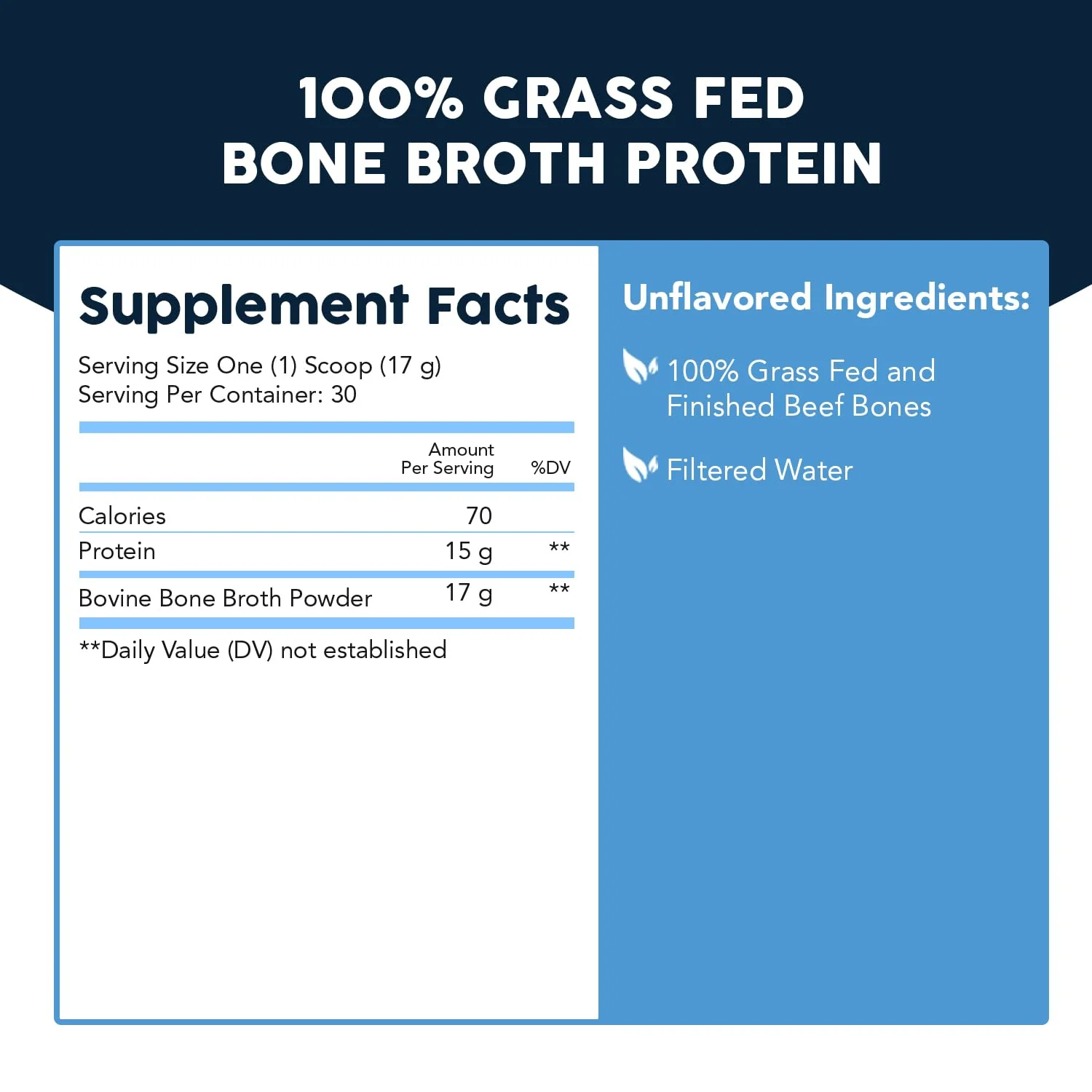 Paleovalley 100% Grass Fed Beef Bone Broth Protein Powder - Rich in Collagen Peptides for Hair, Skin, Gut Health, Bone and Joint Support - 15g Protein Per Serving - No Gluten or GMOs - Image 2