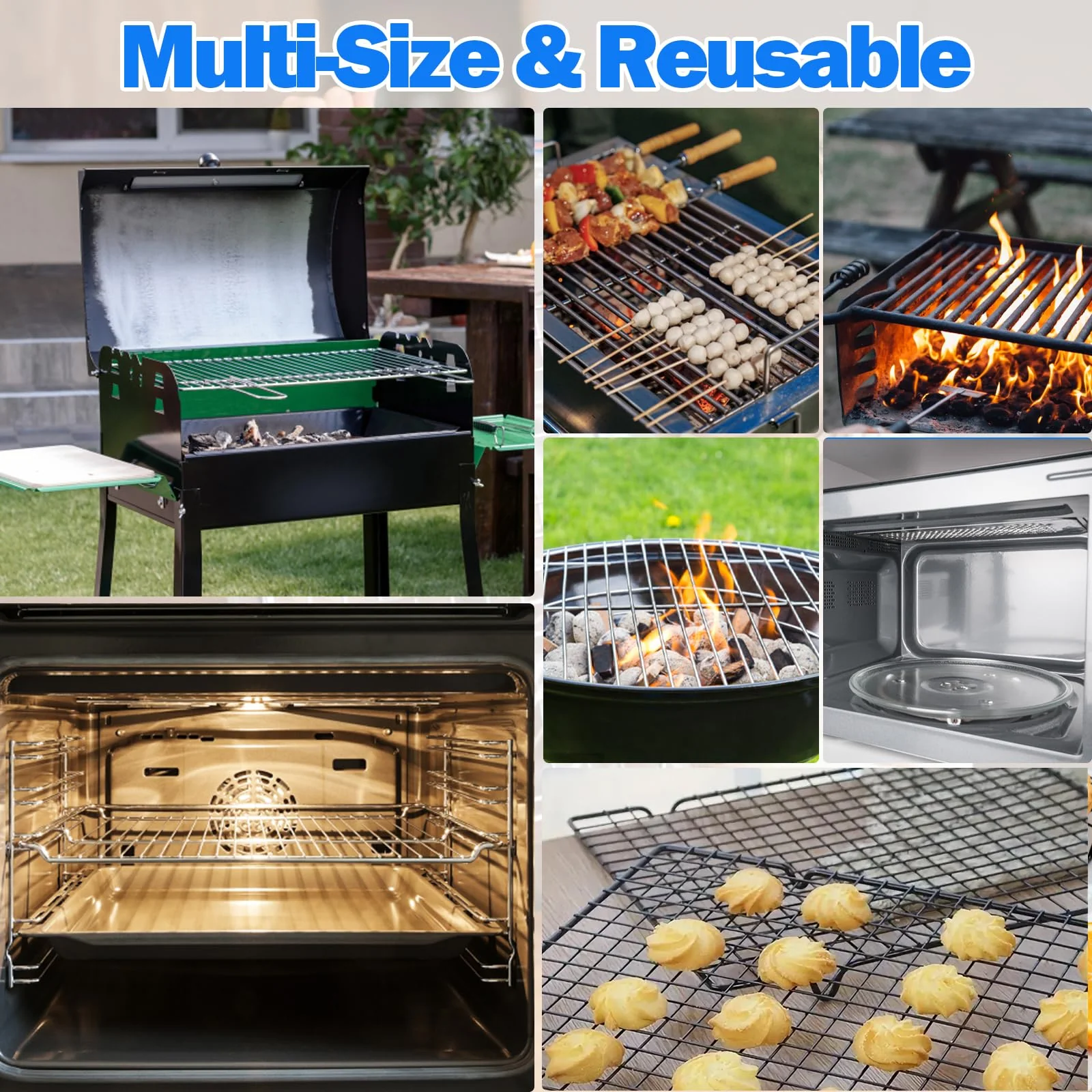 Palksky Oven Rack Cleaning Bags, 3 Sizes Heavy Duty No Scrub Oven Rack Cleaning Bags, Reusable Leak-Resistant PE Bags for Deep Soaking Grill Grates, BBQ Racks, No Cleaner Included, 16 Packs - Image 3