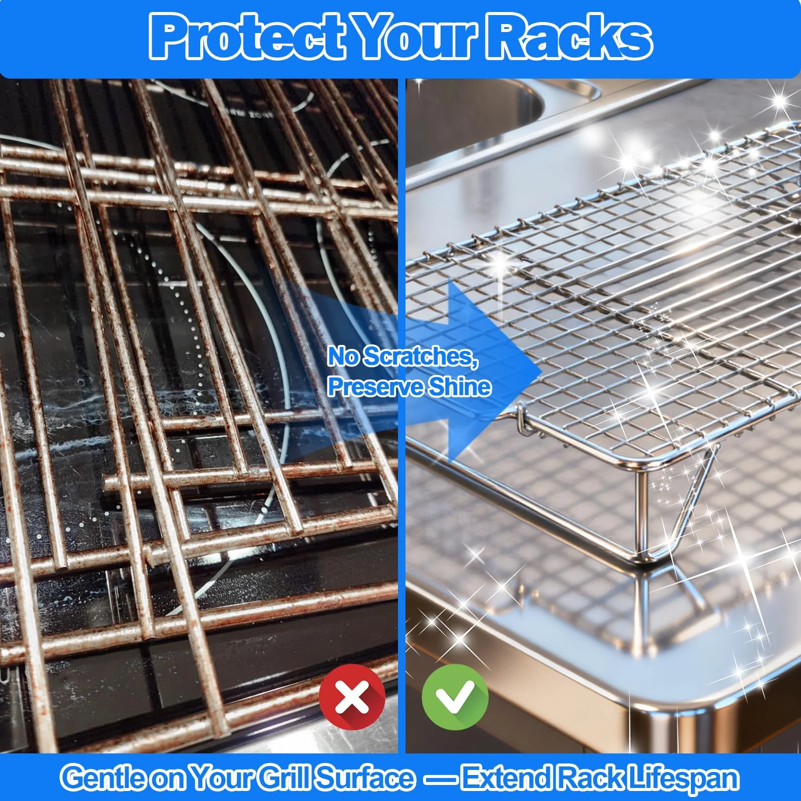 Palksky Oven Rack Cleaning Bags, 3 Sizes Heavy Duty No Scrub Oven Rack Cleaning Bags, Reusable Leak-Resistant PE Bags for Deep Soaking Grill Grates, BBQ Racks, No Cleaner Included, 16 Packs - Image 4
