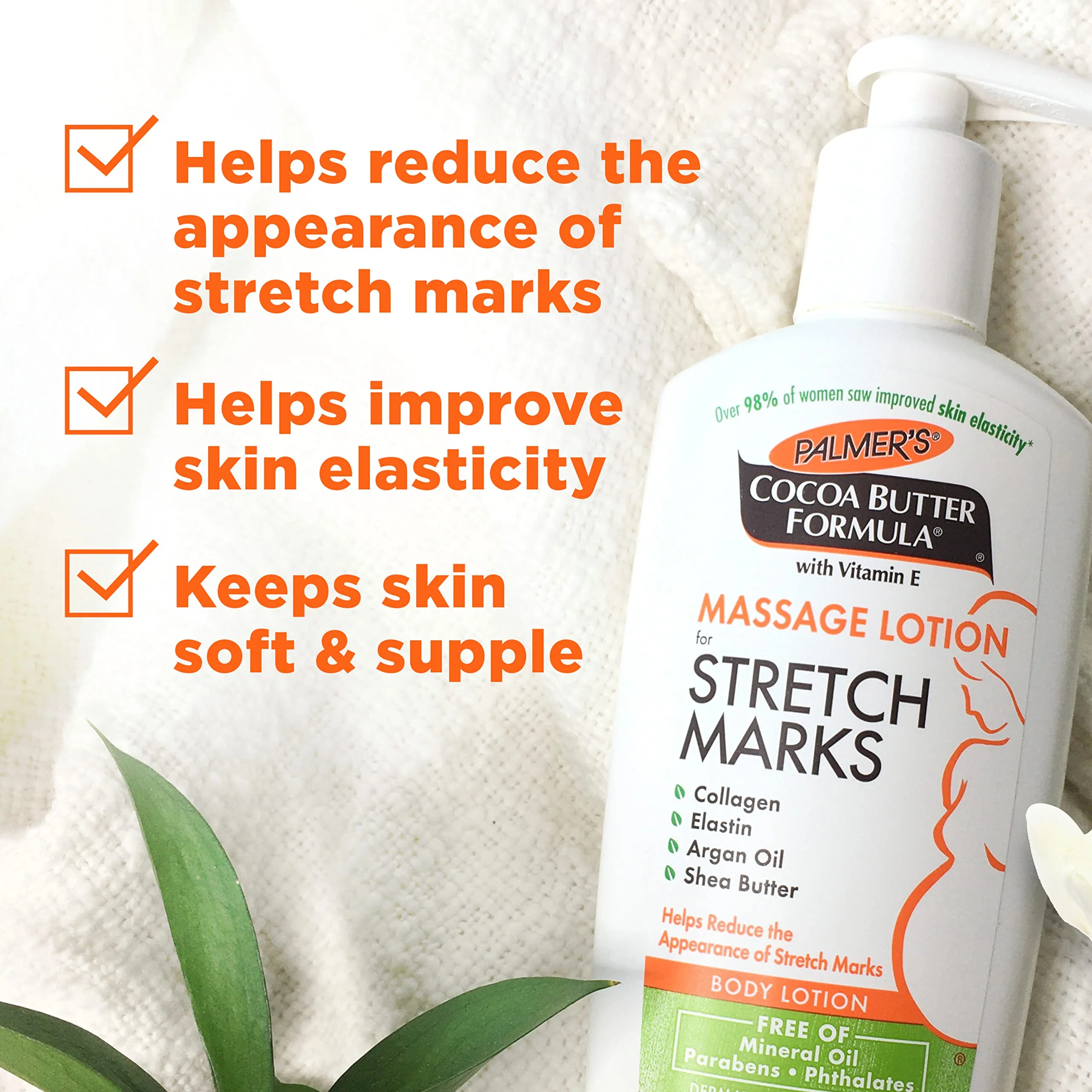Palmer's Stretch Mark Care Body Lotion + Body Oil Bundle, Cocoa Butter Formula with Vitamin E Skin Care for Pregnant Women, Includes 1 Massage Oil (5.1 fl oz) and 1 Massage Lotion (8.5 fl oz) - Image 6