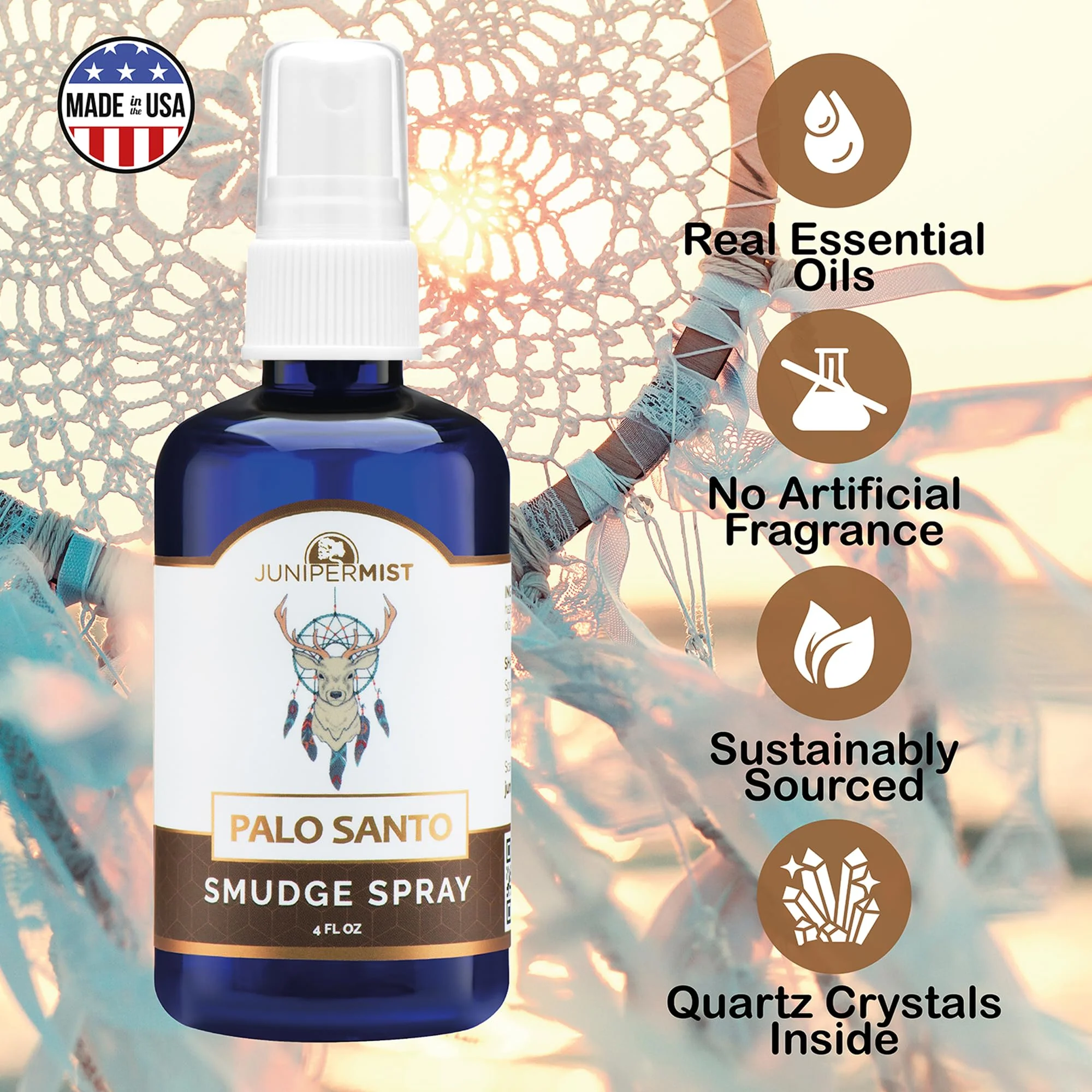 Palo Santo & Sage Smudge Spray (114ml), Palo Santo Essential Oil Spray for Cleansing Negative Energy, Spiritual Room Spray, Smokeless Smudge Spray, Aura Cleansing & Protection UK - Image 6
