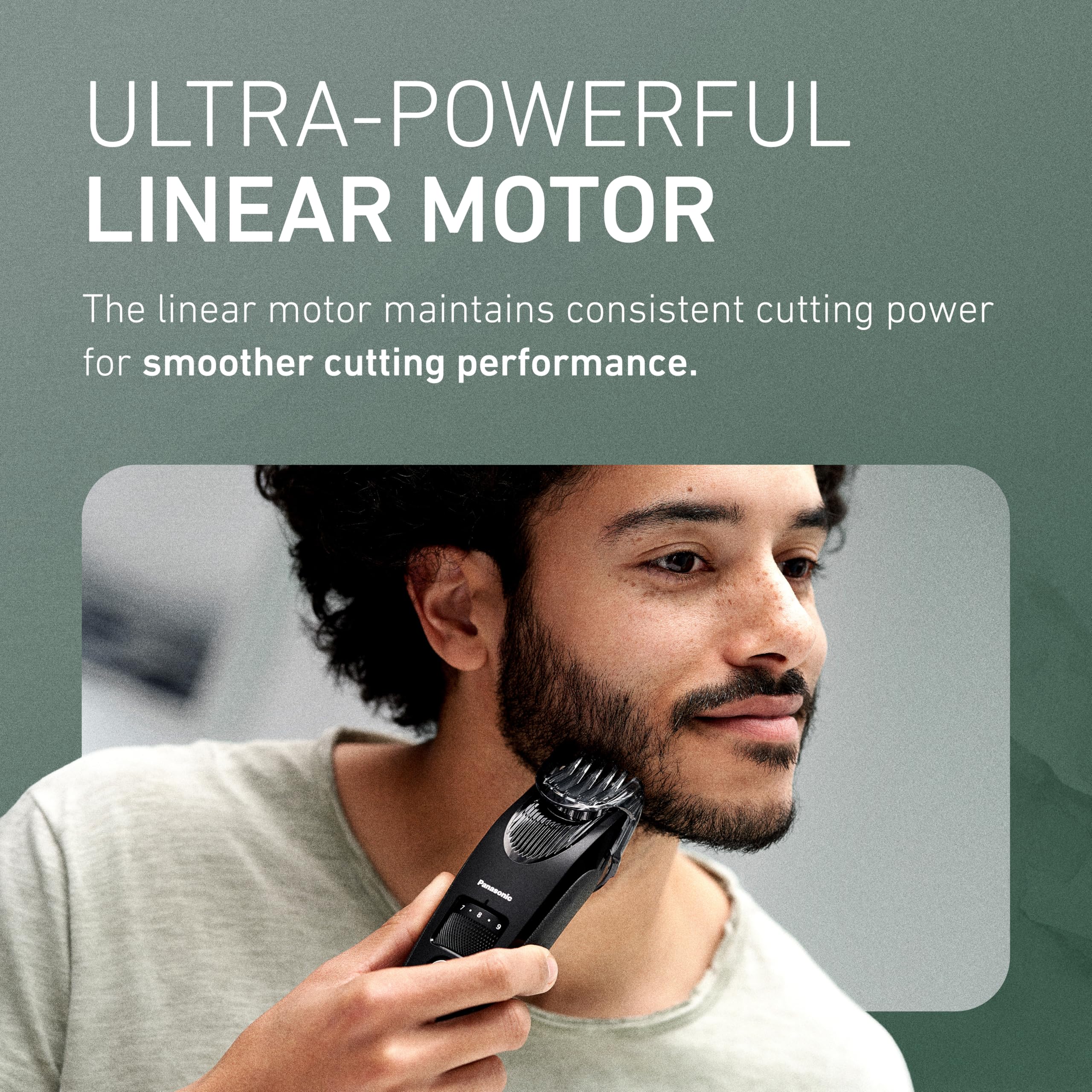 Panasonic Beard Trimmer for Men Cordless Precision Power, Hair Clipper with Comb Attachment and 19 Adjustable Settings, Washable, ER-SB40-K, 0.5-10mm lengths, 1 Pack - Image 8