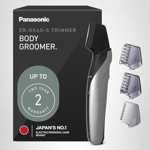 Panasonic Electric Body Groomer and Trimmer for Men, Cordless Washable Wet Dry Groomer with 3 Comb Attachments, Black ER-GK60-S - Image 2