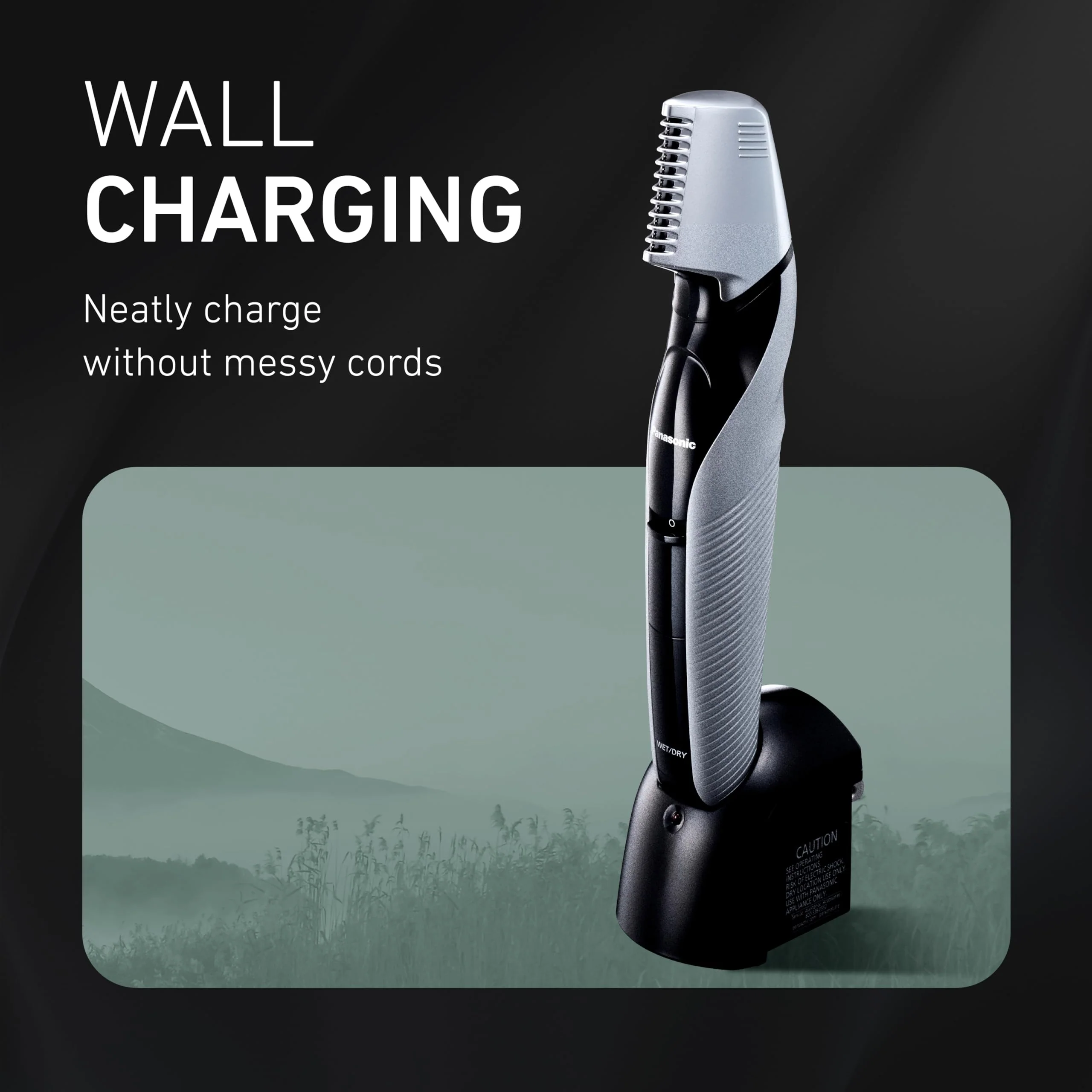 Panasonic Electric Body Groomer and Trimmer for Men, Cordless Washable Wet Dry Groomer with 3 Comb Attachments, Black ER-GK60-S - Image 7