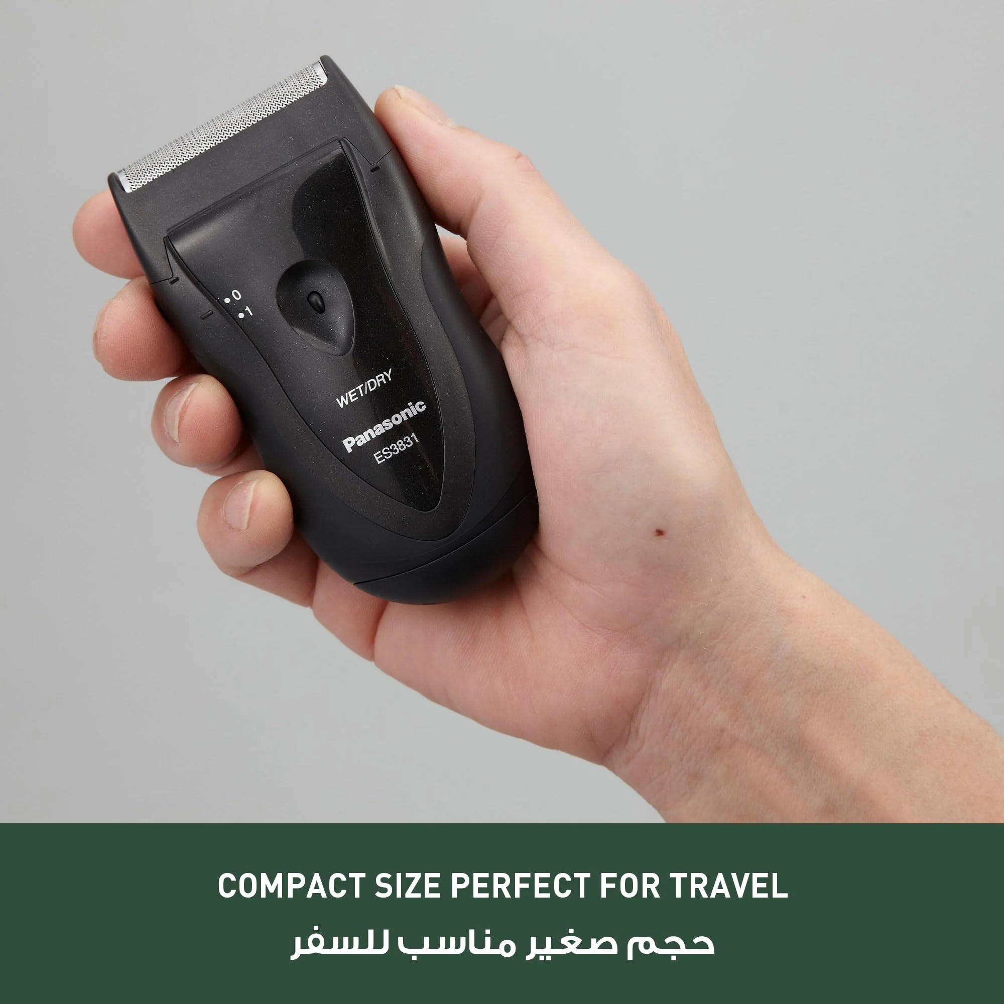 Panasonic Electric Razor for Men, Cordless Wet Dry Lightweight Shaver with Ergonomic Grip, ES3831K, Black - Image 3