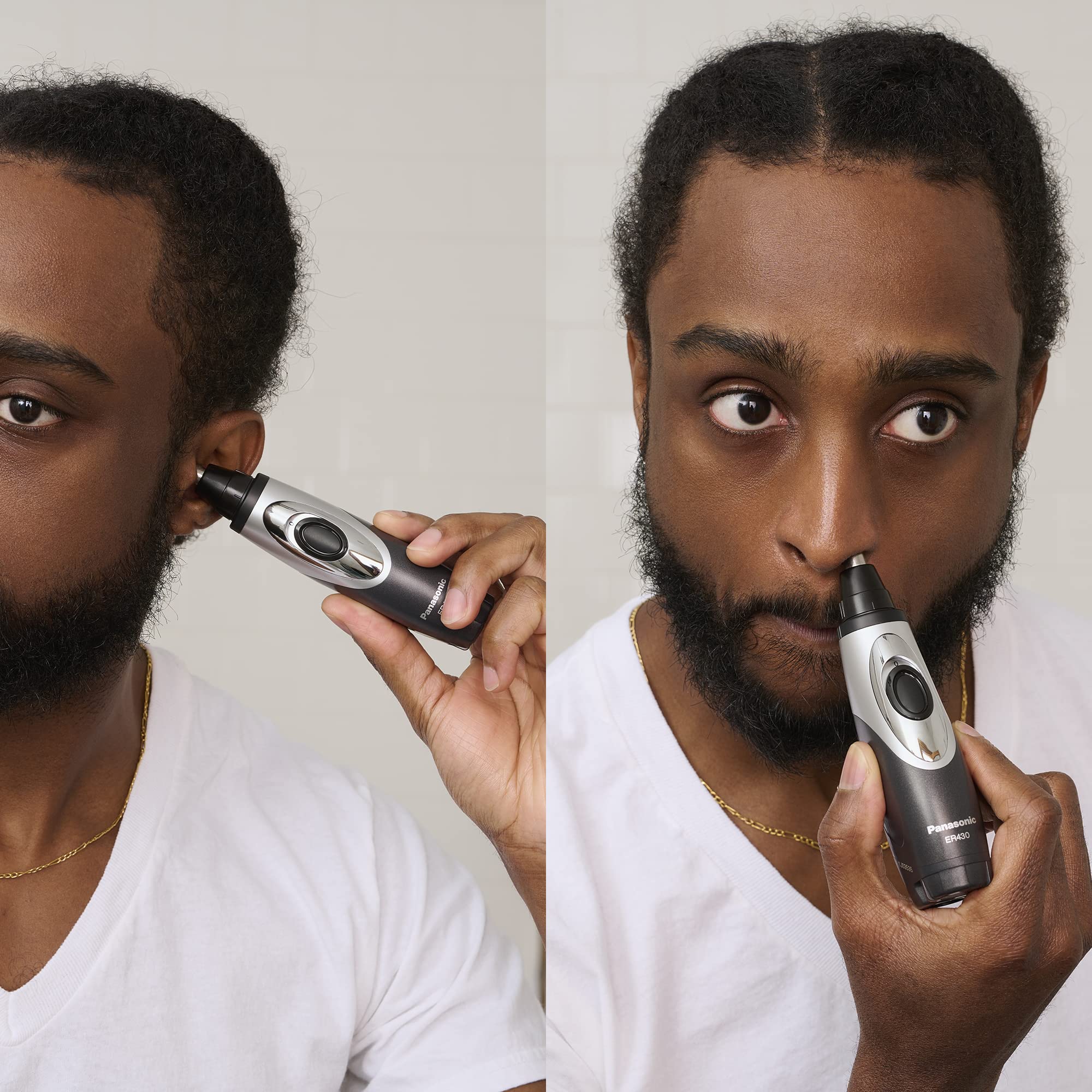 Panasonic ER430K Nose, Ear and Facial Hair Trimmer Wet/Dry with Vacuum Cleaning System - Image 7