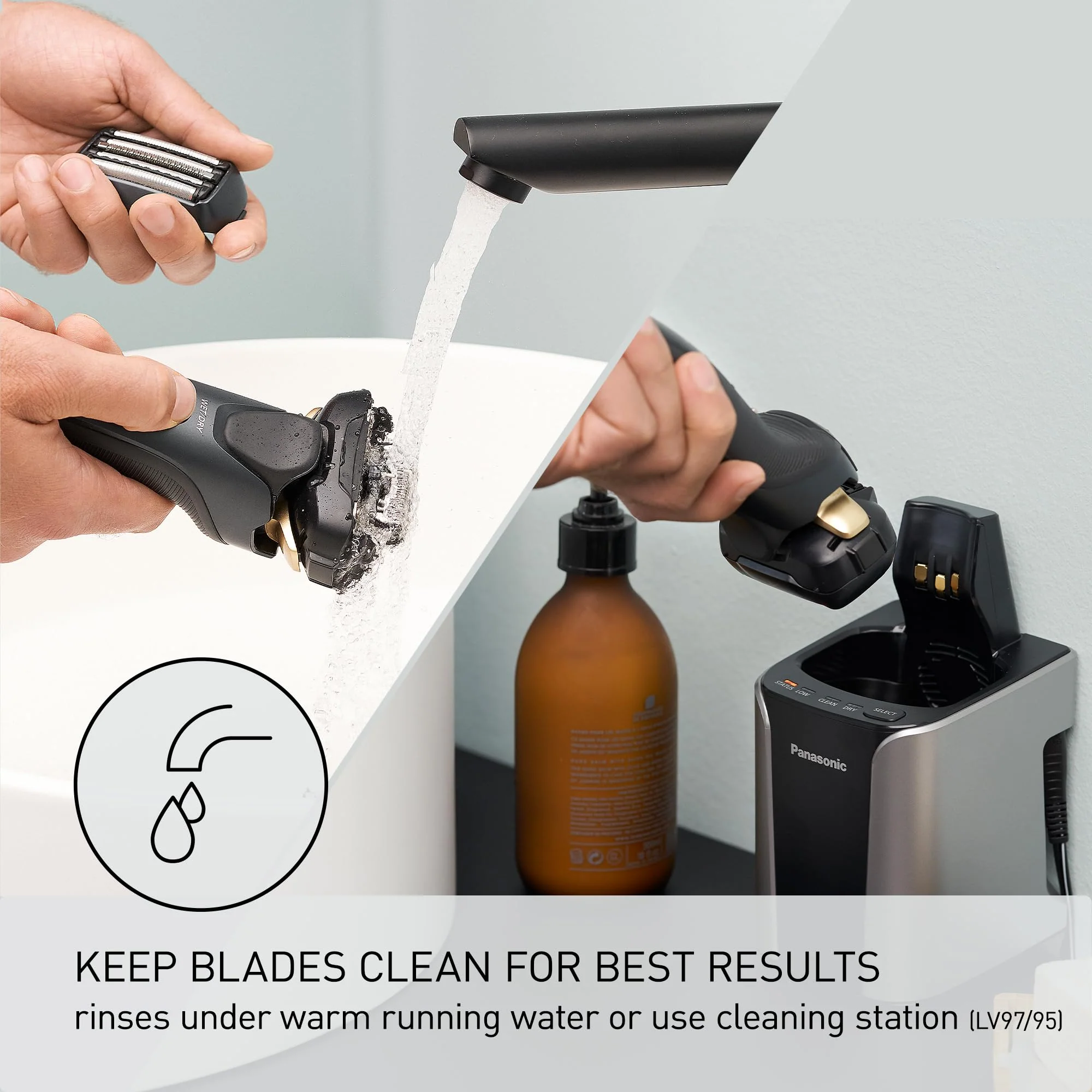 Panasonic Shaver Replacement Outer Foil and Inner Blade Set WES9032P, Compatible with ARC5 5-Blade Shavers ES-LV97-K, ES-LV67-K, ES-LV95-S, ES-LV65-S - Image 3