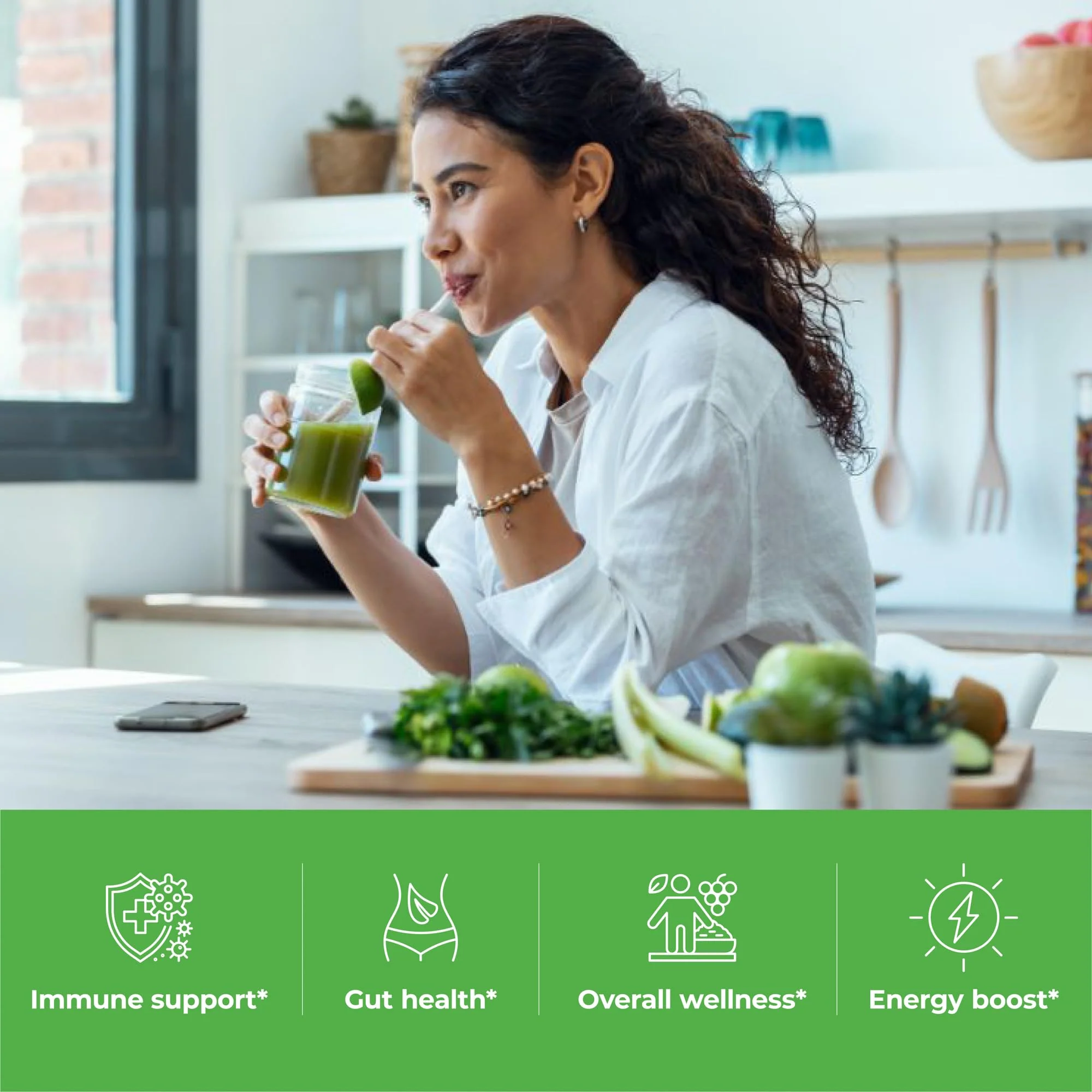 Paradise Herbs, ORAC Energy Greens Powder, Antioxidant Power of 24 Servings of Fruits & Vegetables in 1 Scoop, 120 Servings - Image 3