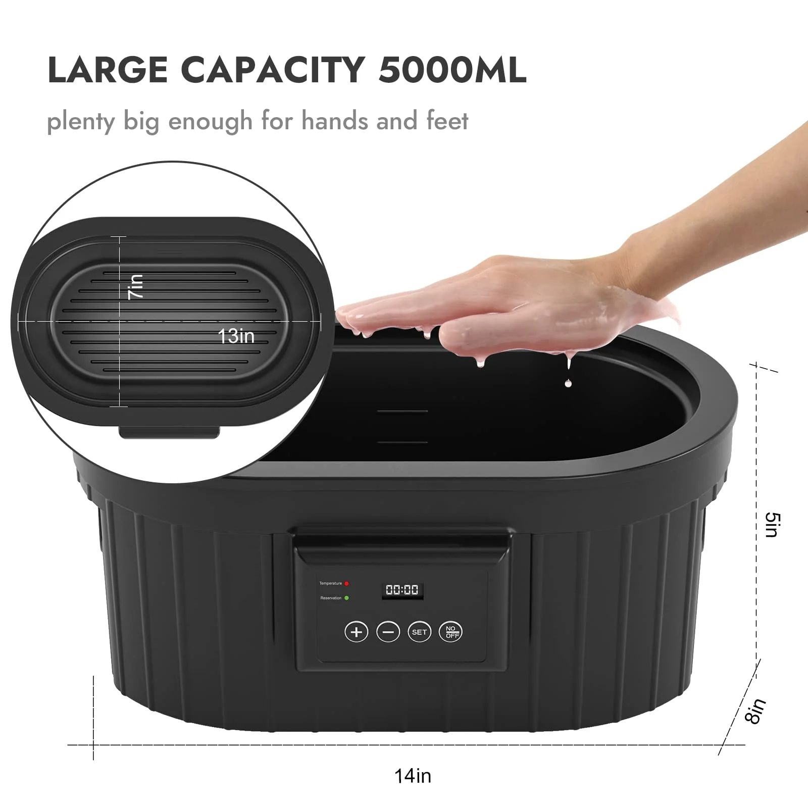 Paraffin Wax Machine for Hand and Feet, Waxkiss 5000ml Paraffin Bath with Lavender Paraffin Wax Warmer for Professional Spa & Arthritis Treatment At Home - Image 6