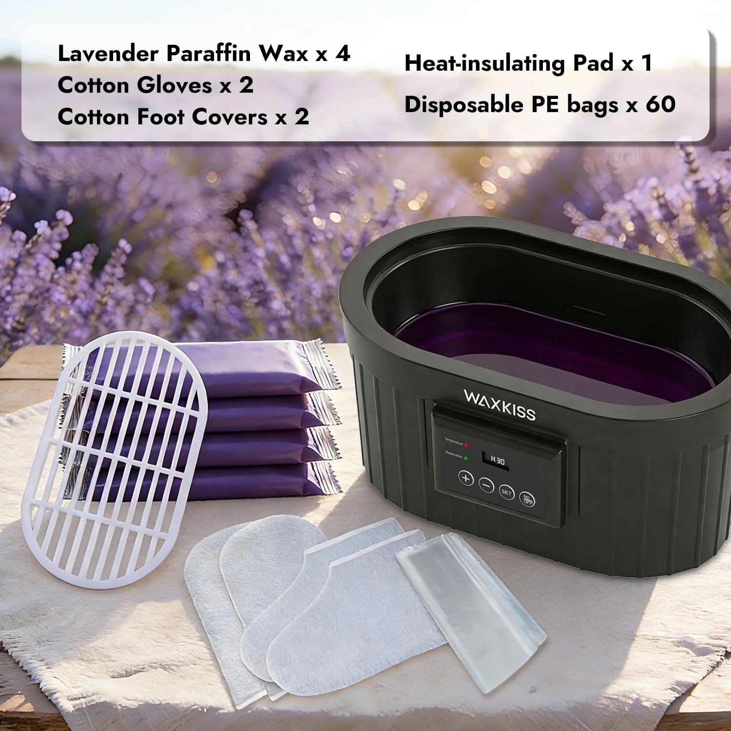 Paraffin Wax Machine for Hand and Feet, Waxkiss 5000ml Paraffin Bath with Lavender Paraffin Wax Warmer for Professional Spa & Arthritis Treatment At Home - Image 7