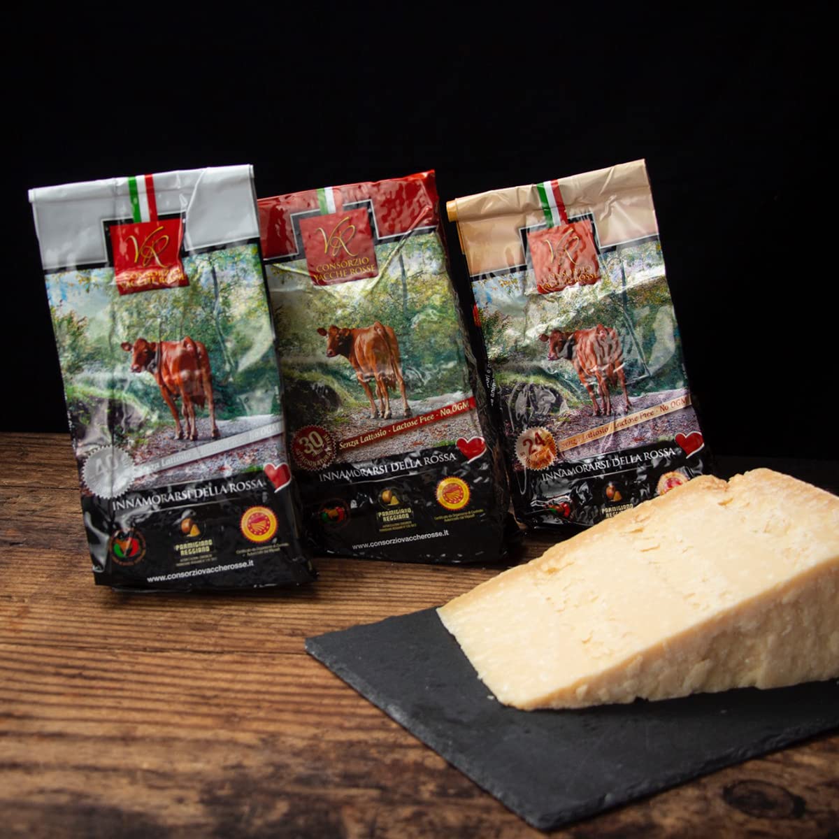 Parmigiano Reggiano PDO "Vacche Rosse/Red Cows" Seasoned 24 Months, 2,2 lbs (kg.1). Produced Directly by Consorzio Vacche Rosse (Red Label) - Image 3