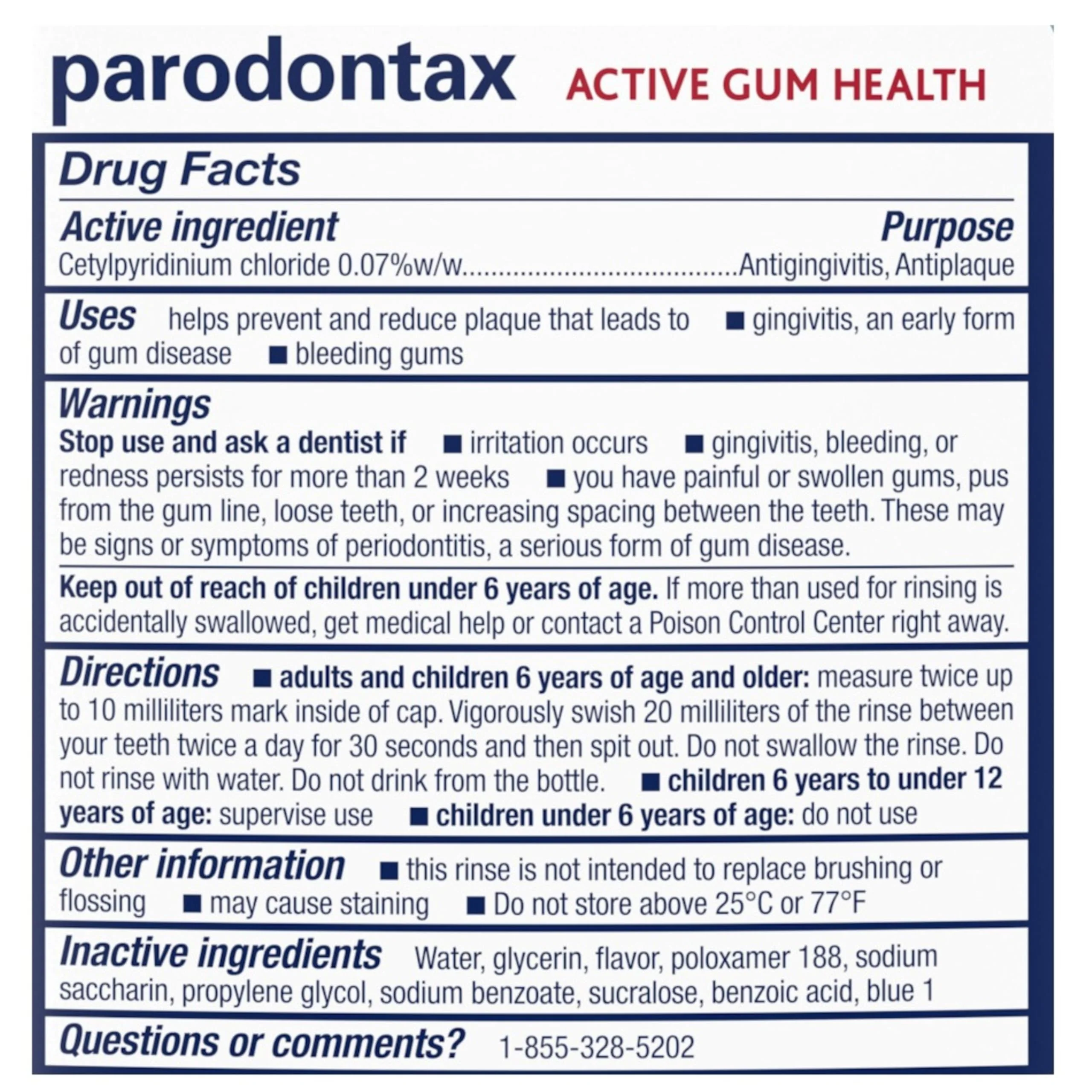 Parodontax Active Gum Health Mouthwash, Antiplaque and Antigingivitis Mouthwash, Mint, 16.9 Fl Oz - Image 8