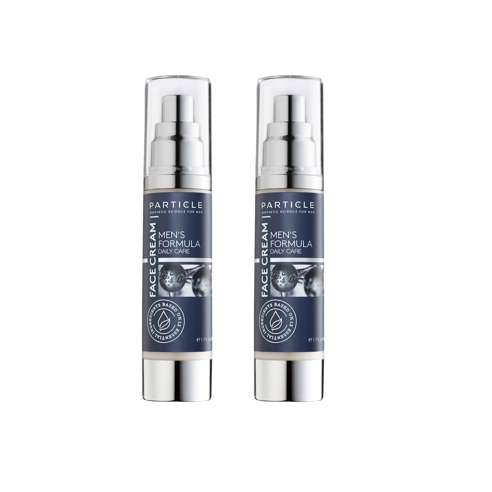 Particle 6-in-1 Face Cream for Men, Men’s Daily Hydrating Moisturizer with Vitamin C, Jojoba Oil, Vitamin E & Hyaluronic Acid, Skin Care Routine, Healthy Skin Support, Pack of 2, 1.7 FL OZ