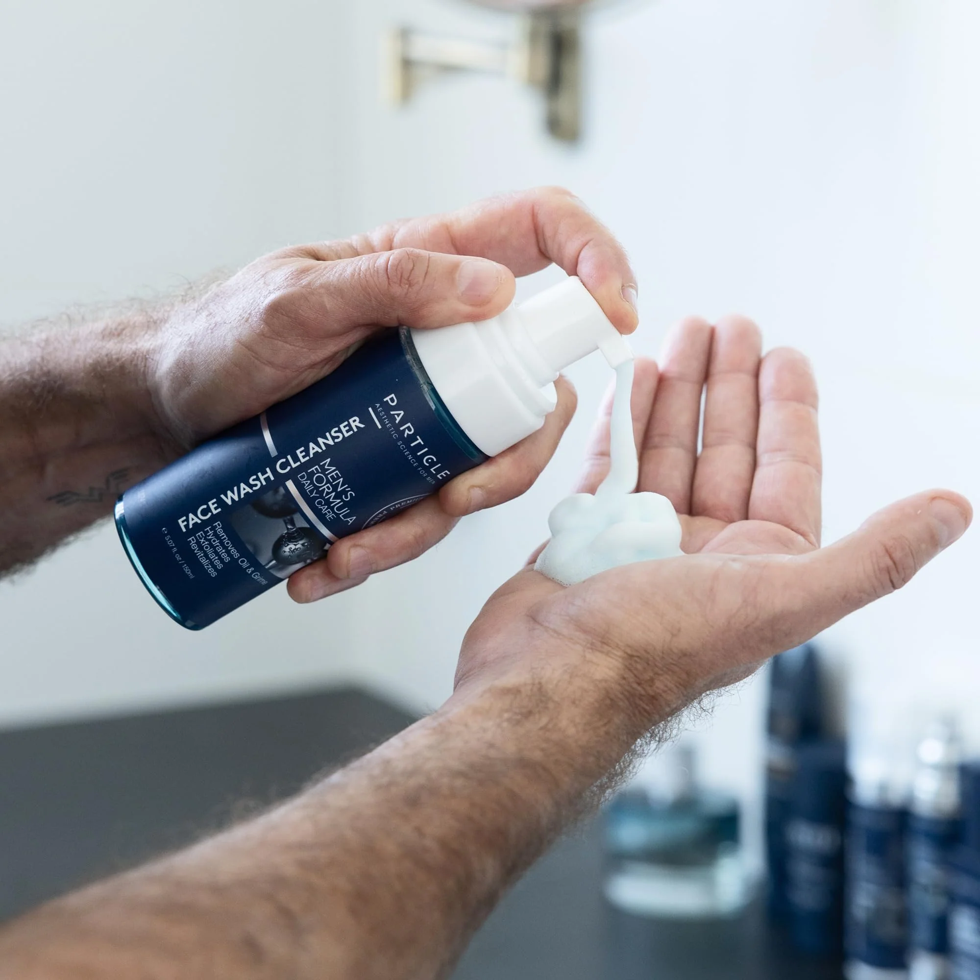 Particle Mens Face Wash - Anti Aging Face Cleanser for Men (5.07 Oz) - Daily Moisturizing Face Wash for Men - Revitalizes, Hydrates & Soothes, All Skin Types & All Ages - Image 5