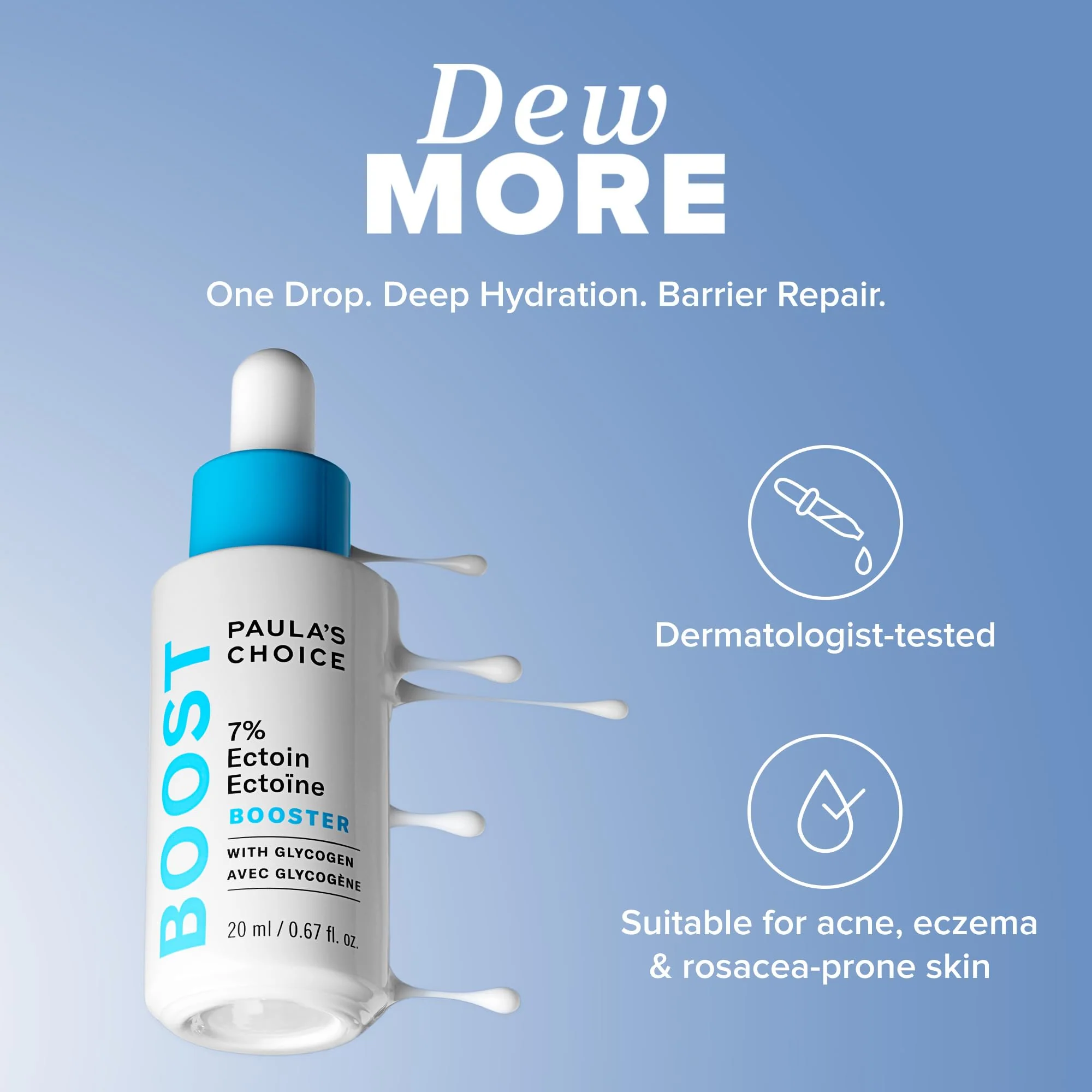 Paula's Choice 7% Ectoin + Hyaluronic Acid Milky Hydrating Face Serum, 7-in-1 Barrier Repair, Deep Hydration, Dewy Finish, Dermatologist-Tested for Sensitive Skin, 0.67 Fl Oz - Image 10