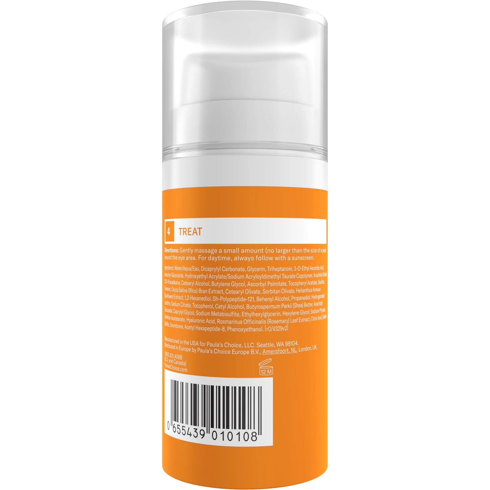 Paula's Choice C5 Super Boost Eye Cream for Dark Circles, Puffy Eyes, Fine Lines & Crow’s Feet, Eye Repair Cream with 5% Vitamin C, Hyaluronic Acid & Peptides, Fragrance Free, 0.5 fl oz - Image 5