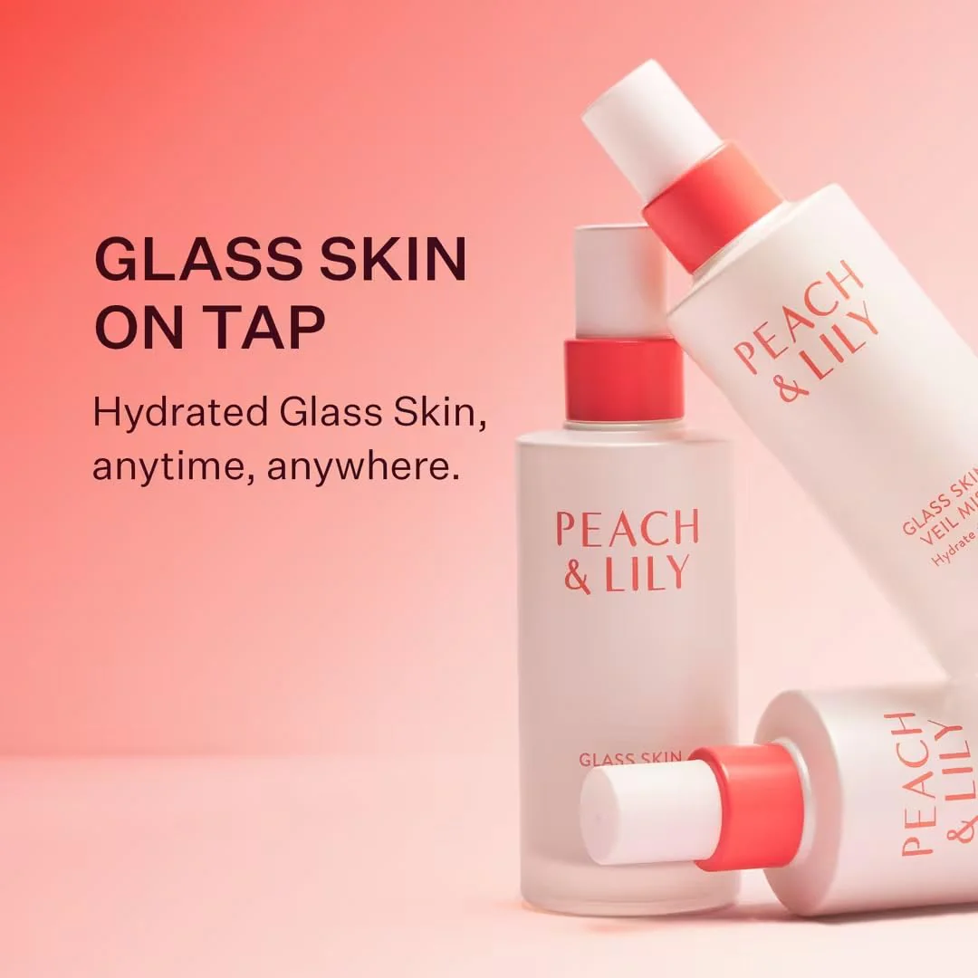 Peach & Lily - Glass Skin Veil Mist (3.38 ounces) - Hydrate & Glow - Facial Mist - Weightless - Cucumber Water, Lotus, Peach, Reishi Mushroom - Self Care - Vegan & Cruelty Free - Korean Beauty - Image 6