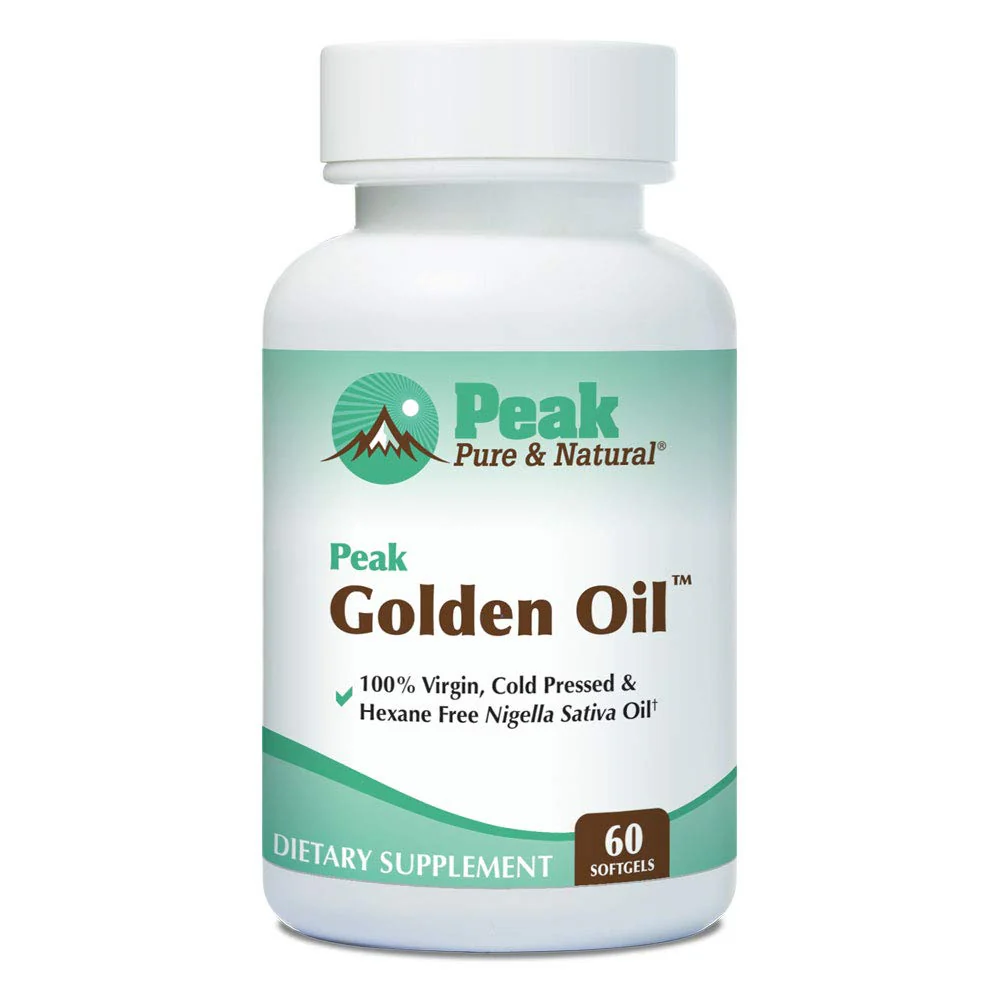 Peak Pure & Natural, Peak Golden Oil Cold Pressed Organic Black Seed Oil Supplement - Black Seed Oil for Digestive Health, Skin Nutrition, Joint Comfort - 60 Capsules - Image 2