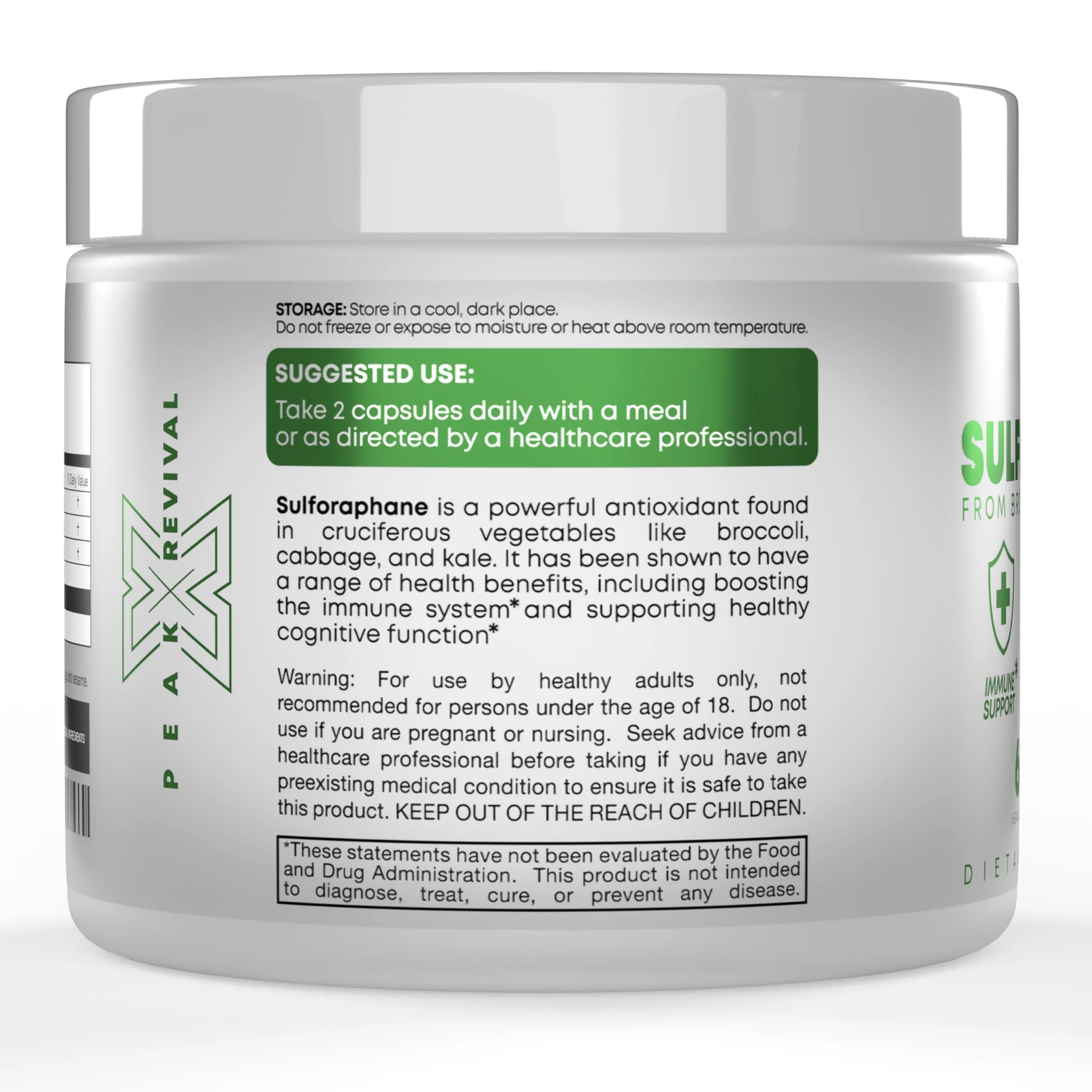 Peak Revival-X 5000mcg of Real Lab-Verified Sulforaphane Supplement - Broccoli Seed Extract 50mg Supplements - Promotes Cognitive Function, Liver & Cellular Support - 60 Vegan Capsules/Pills - Image 6