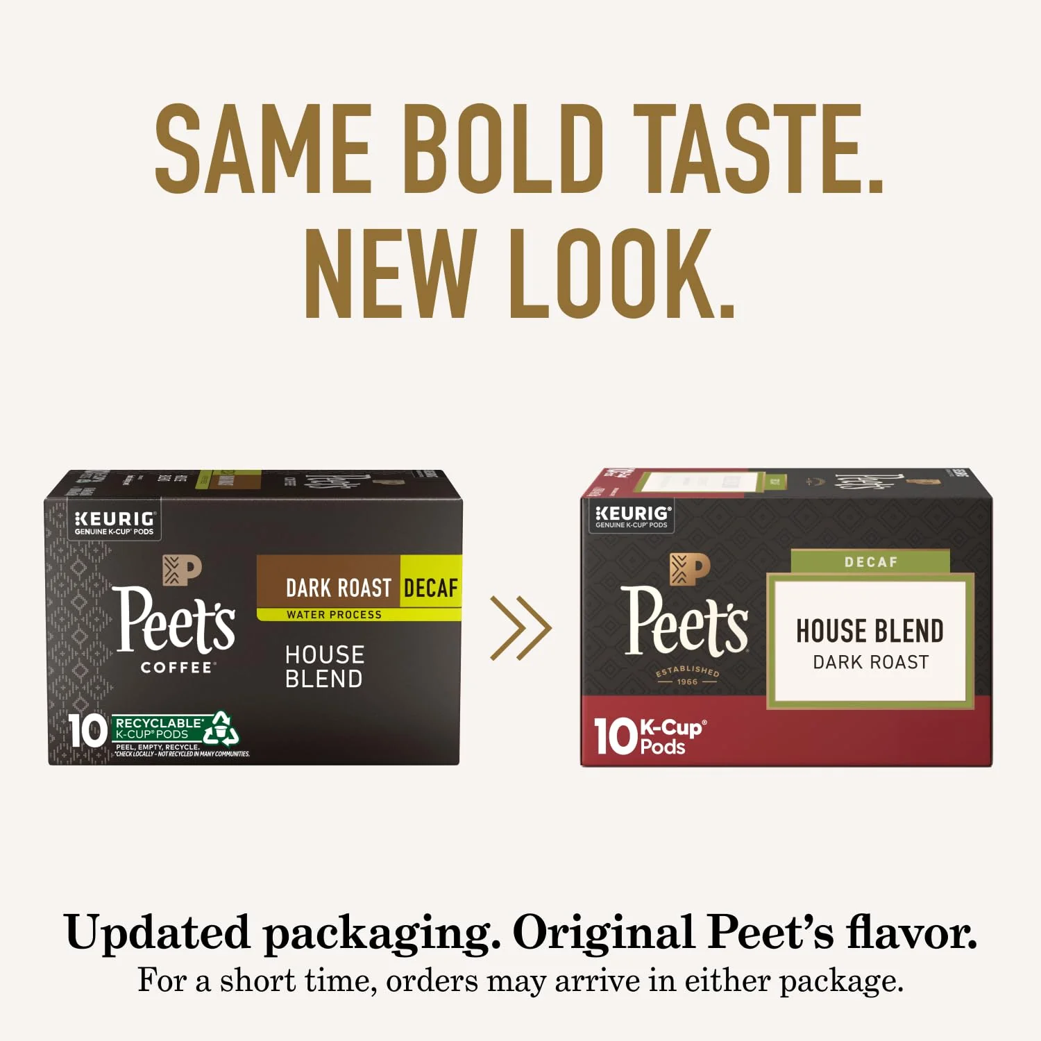 Peet's Coffee, Dark Roast Decaf Keurig K-Cup Pods, Decaffeinated Arabica Coffee - Decaf House Blend 60 Count (6 Boxes of 10 K-Cup Pods) - Image 9
