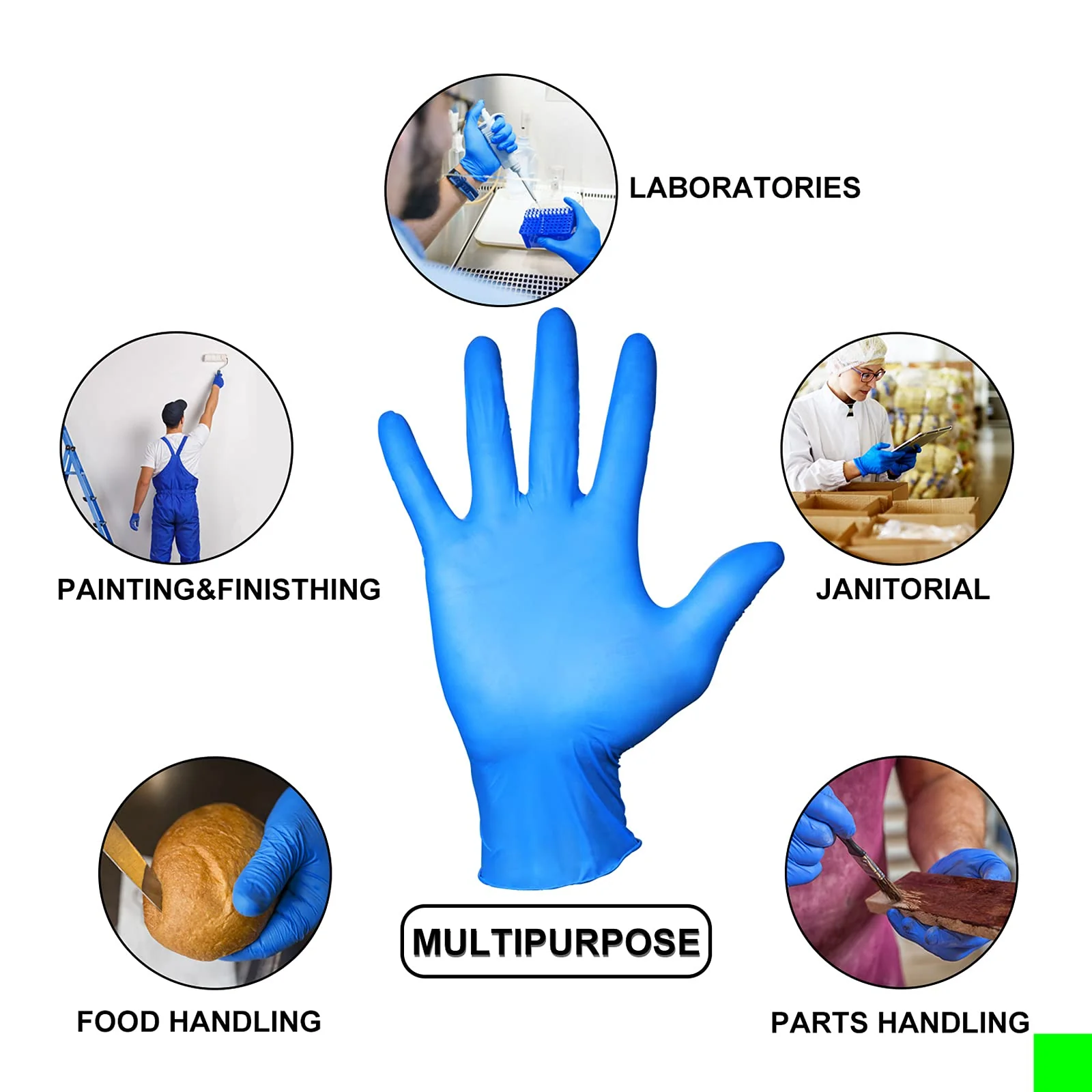 PEIPU Nitrile Disposable Gloves(Large, 1000-Pack)，Powder Free, Cleaning Service Gloves, Latex Free - Image 6