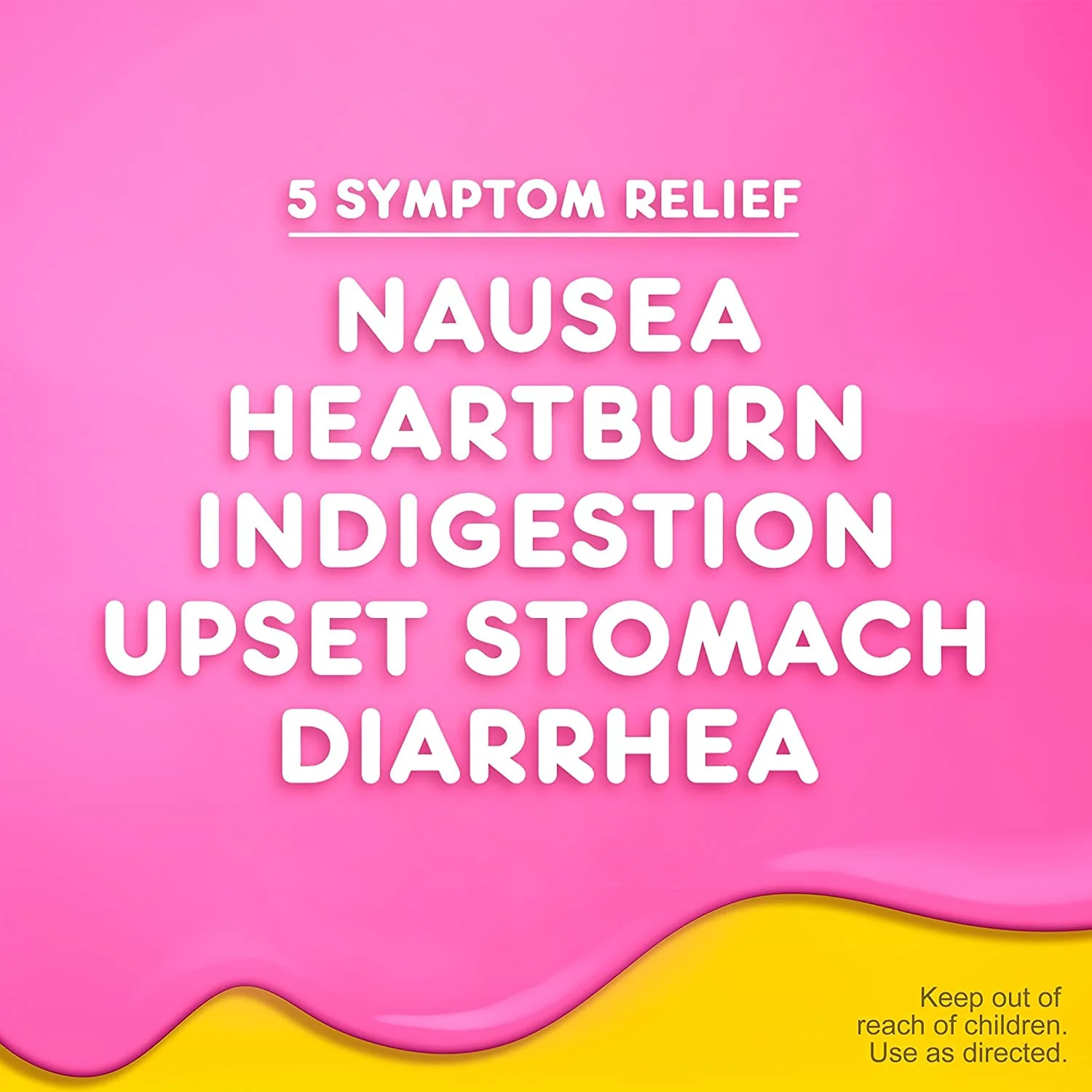 Pepto Bismol Chewable Tablets, Upset Stomach Relief, Nausea Relief, Heartburn Relief, Indigestion Relief, Anti Diarrhea Medication for Adults - 5 Symptom Relief, 30 ct - Image 4