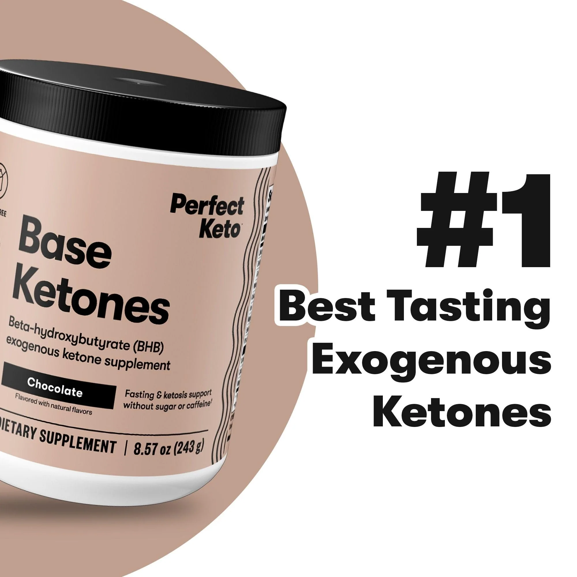Perfect Keto Exogenous Ketones Powder, BHB Salts for Ketosis & Fasting Support, Electrolytes for Hydration, Caffeine Free Energy, Chocolate, 8.57 oz - Image 4