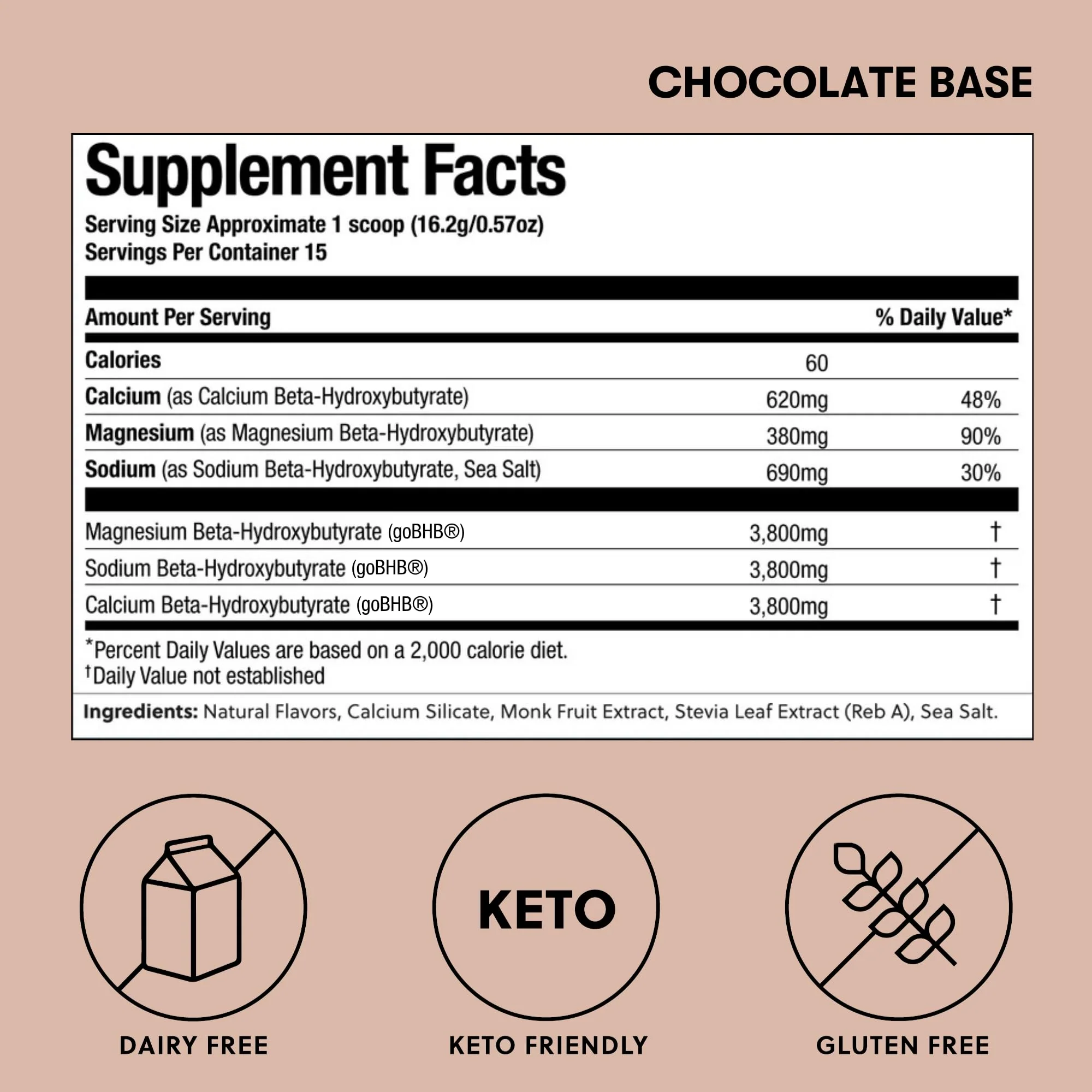 Perfect Keto Exogenous Ketones Powder, BHB Salts for Ketosis & Fasting Support, Electrolytes for Hydration, Caffeine Free Energy, Chocolate, 8.57 oz - Image 6
