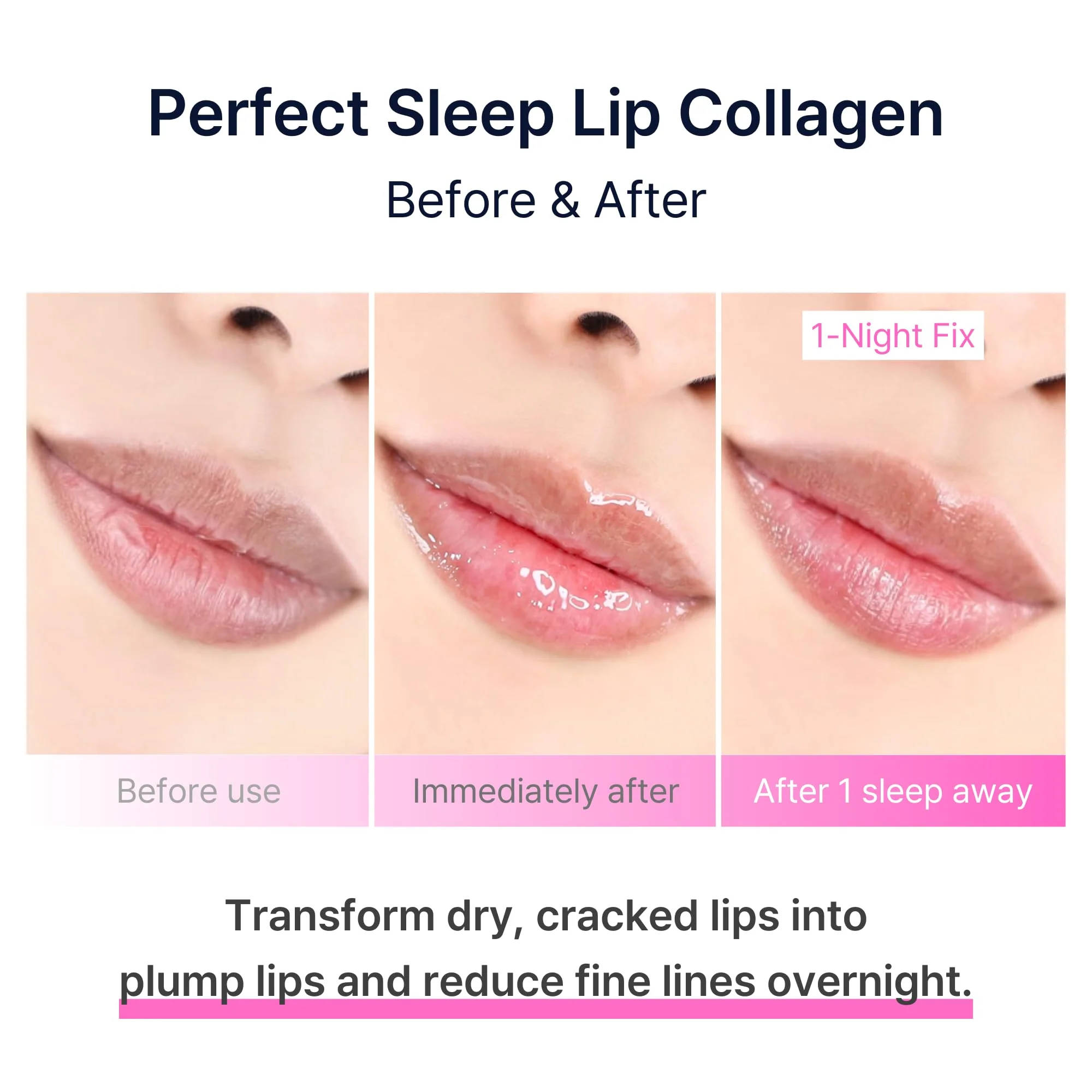 Perfect Sleep Lip Collagen 0.50fl.oz, Intensive Collagen Lip Sleeping Mask Infused with Peptides, Rice Protein & Willow Bark Extract for Overnight Plumping, Repairing & Smoothing, Korean Lip Treatment - Image 5