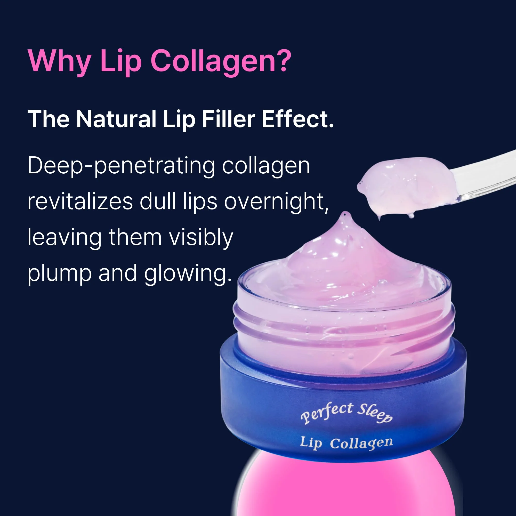 Perfect Sleep Lip Collagen 0.50fl.oz, Intensive Collagen Lip Sleeping Mask Infused with Peptides, Rice Protein & Willow Bark Extract for Overnight Plumping, Repairing & Smoothing, Korean Lip Treatment - Image 7