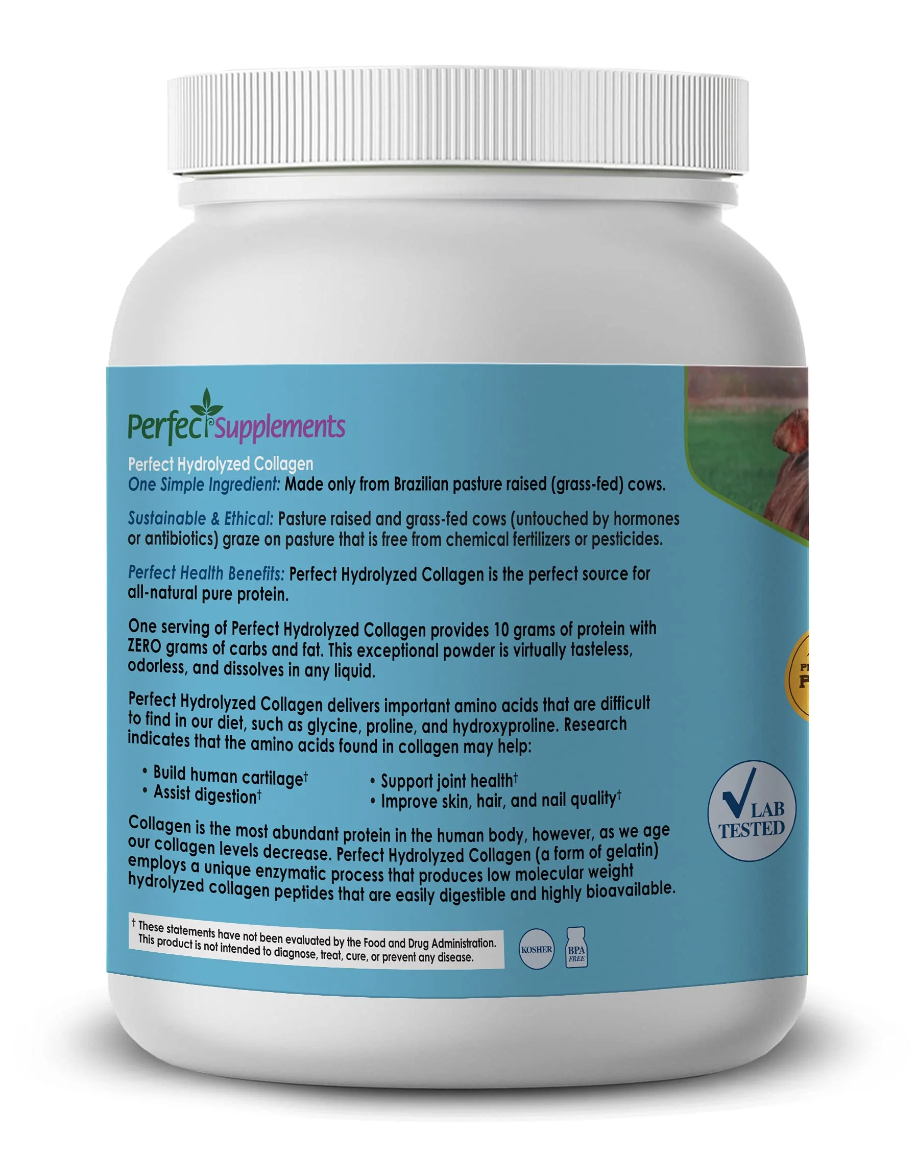 Perfect Supplements – Perfect Hydrolyzed Collagen Powder – 660g – All Natural Collagen - Promotes Healthy Skin – 3 Pack - Image 3