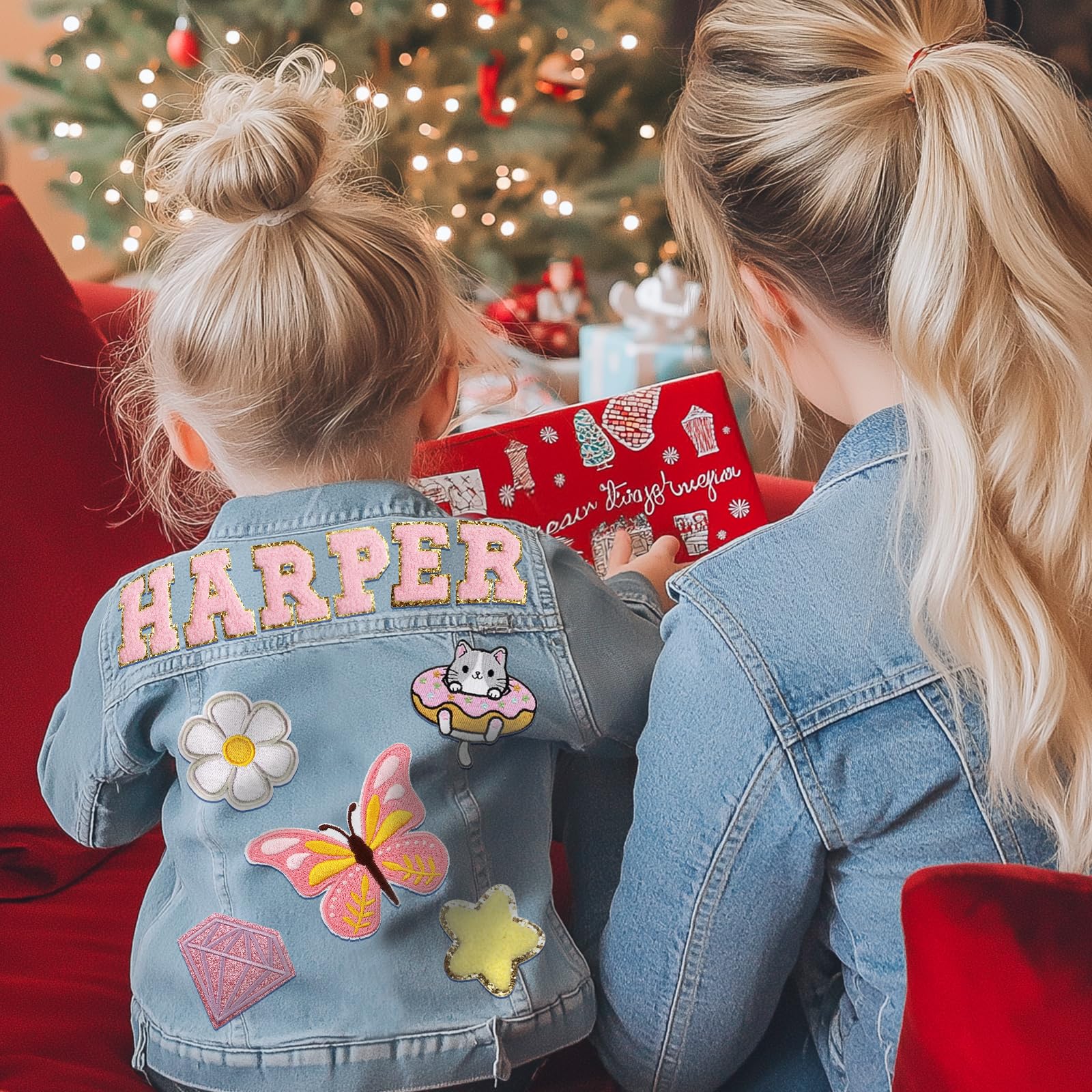 Personalized Kids Denim Jacket with Names, Custom Long Sleeve Denim Jacket for Girls Toddler, Girls Outerwear Jacket, Custom Girls Jean Jackets Clothes, 1-10 Year Old Girl Boy Birthday Christmas Gifts - Image 4