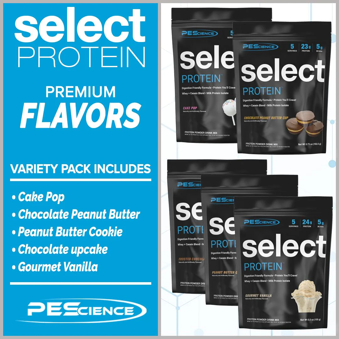 PEScience Select Protein Powder Variety Pack - 5 Flavors - 25 Servings - Protein Powder Sample Pack, Whey and Casein Blend, Keto Friendly, Gluten Free, Digestion Friendly, Amazing Taste - Image 6