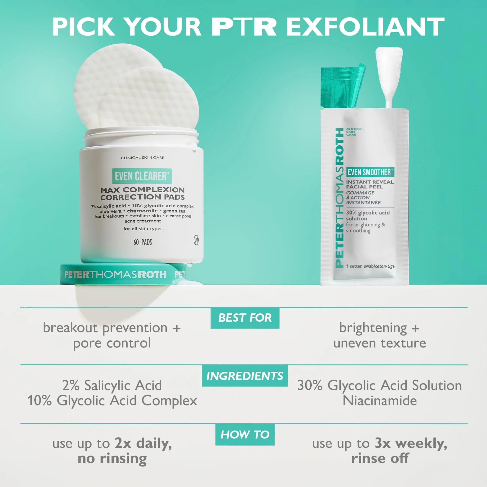Peter Thomas Roth | Even Smoother™ Instant Reveal Facial Peel | Exfoliator with Glycolic Acid for Brightening - Image 3