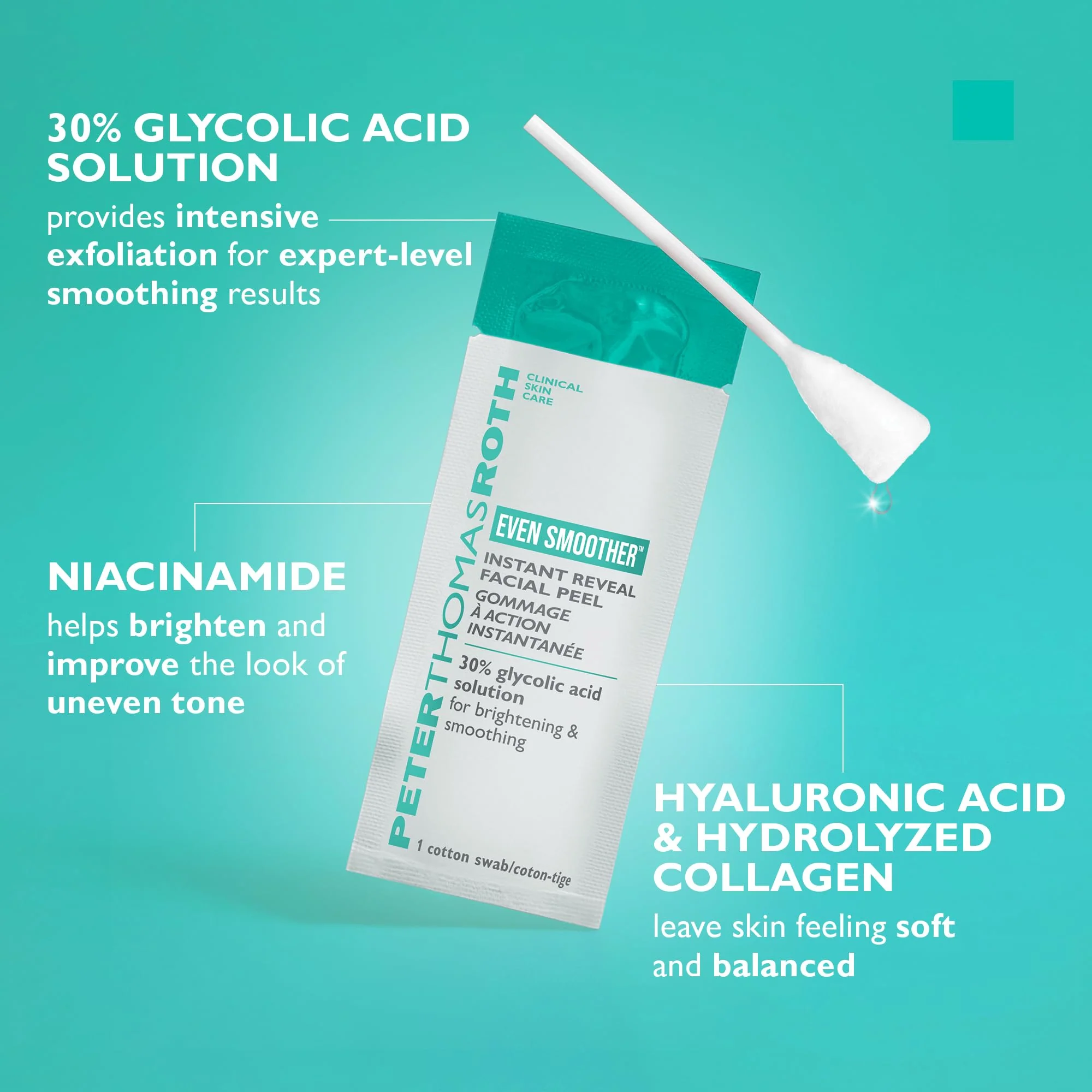 Peter Thomas Roth | Even Smoother™ Instant Reveal Facial Peel | Exfoliator with Glycolic Acid for Brightening - Image 5