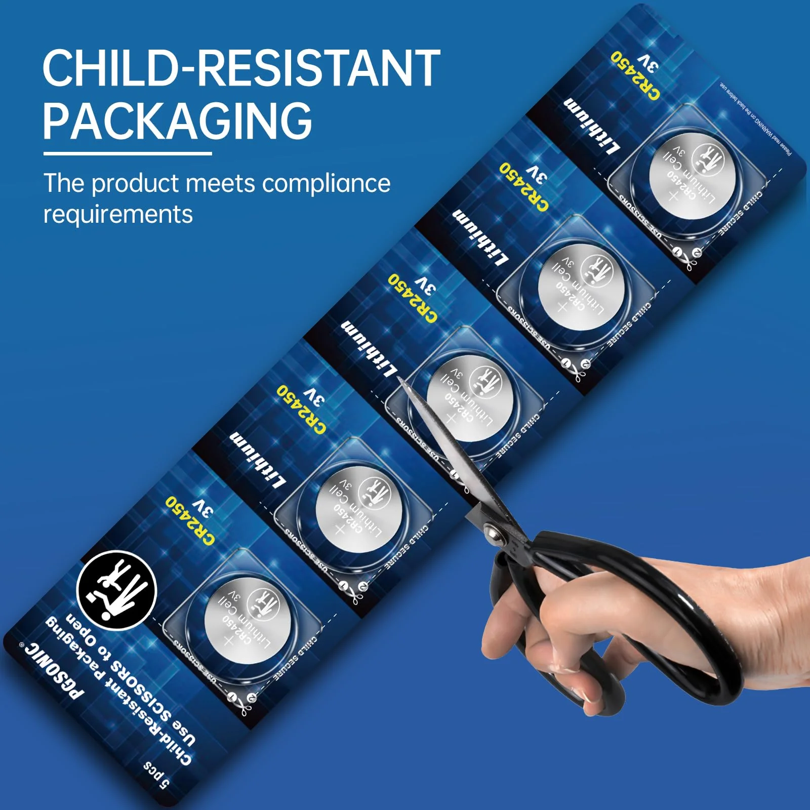 PGSONIC CR2450 3V Lithium Battery (5pcs) - Image 7