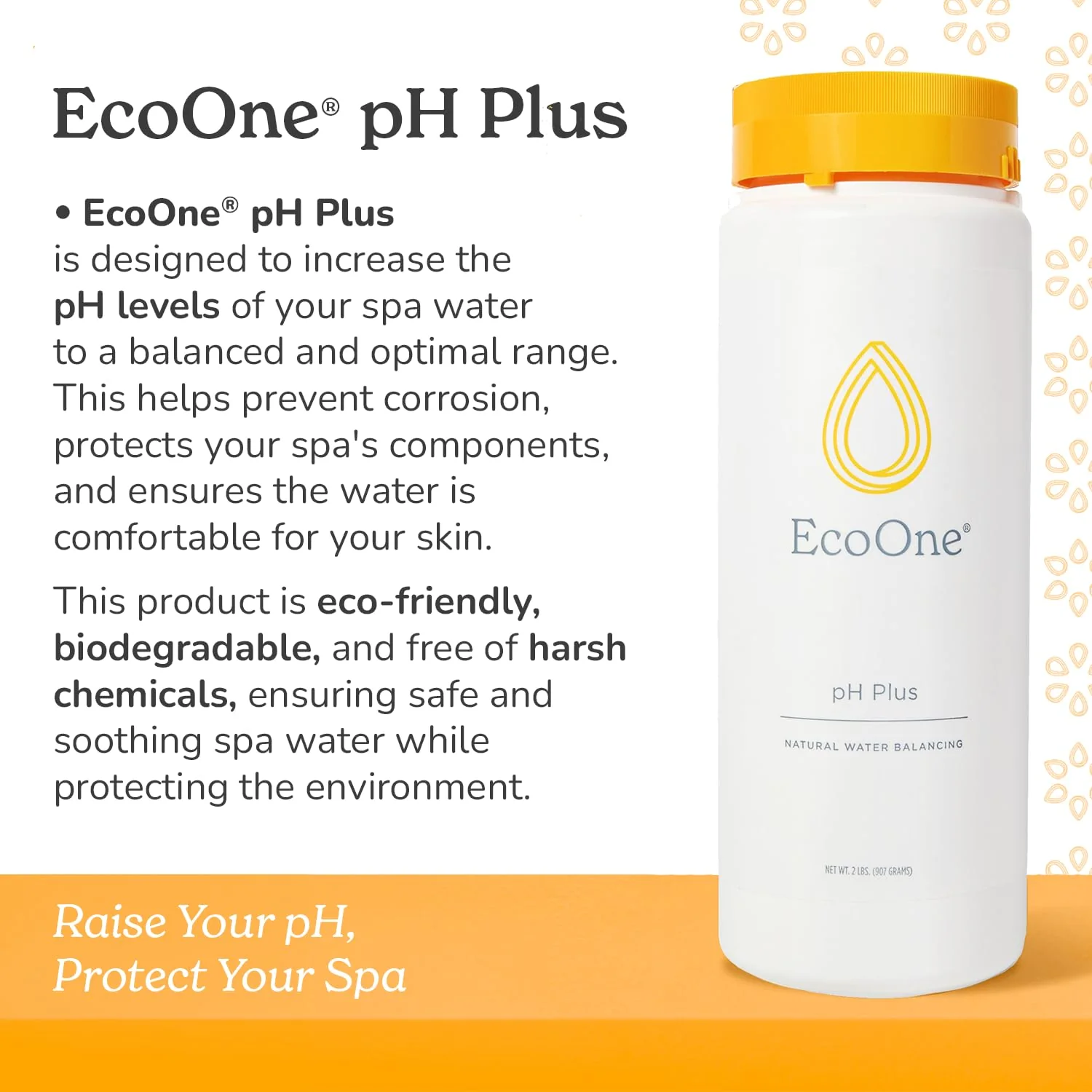 pH Plus by EcoOne | Natural Water pH Increaser for Hot Tub Application | Chlorine-Free, Phosphate-Free Hot Tub pH Increaser | Increases Alkalinity & Neutralizes pH to Prevent Scale & Buildup, 2 Lbs - Image 7