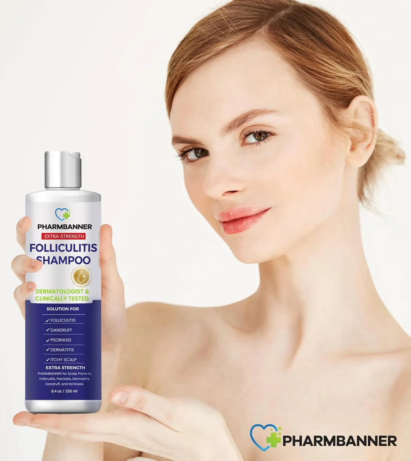 PHARMBANNER Anti-Fungal Shampoo for Folliculitis, Seborrheic Dermatitis, Scalp Psoriasis - Relieves Itchy & Dry Scalp - Image 3