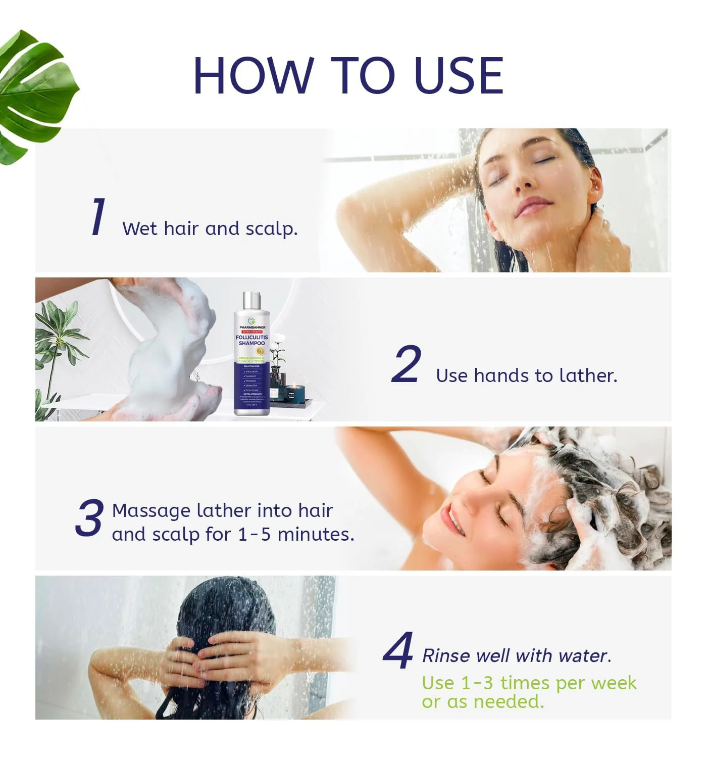 PHARMBANNER Anti-Fungal Shampoo for Folliculitis, Seborrheic Dermatitis, Scalp Psoriasis - Relieves Itchy & Dry Scalp - Image 5